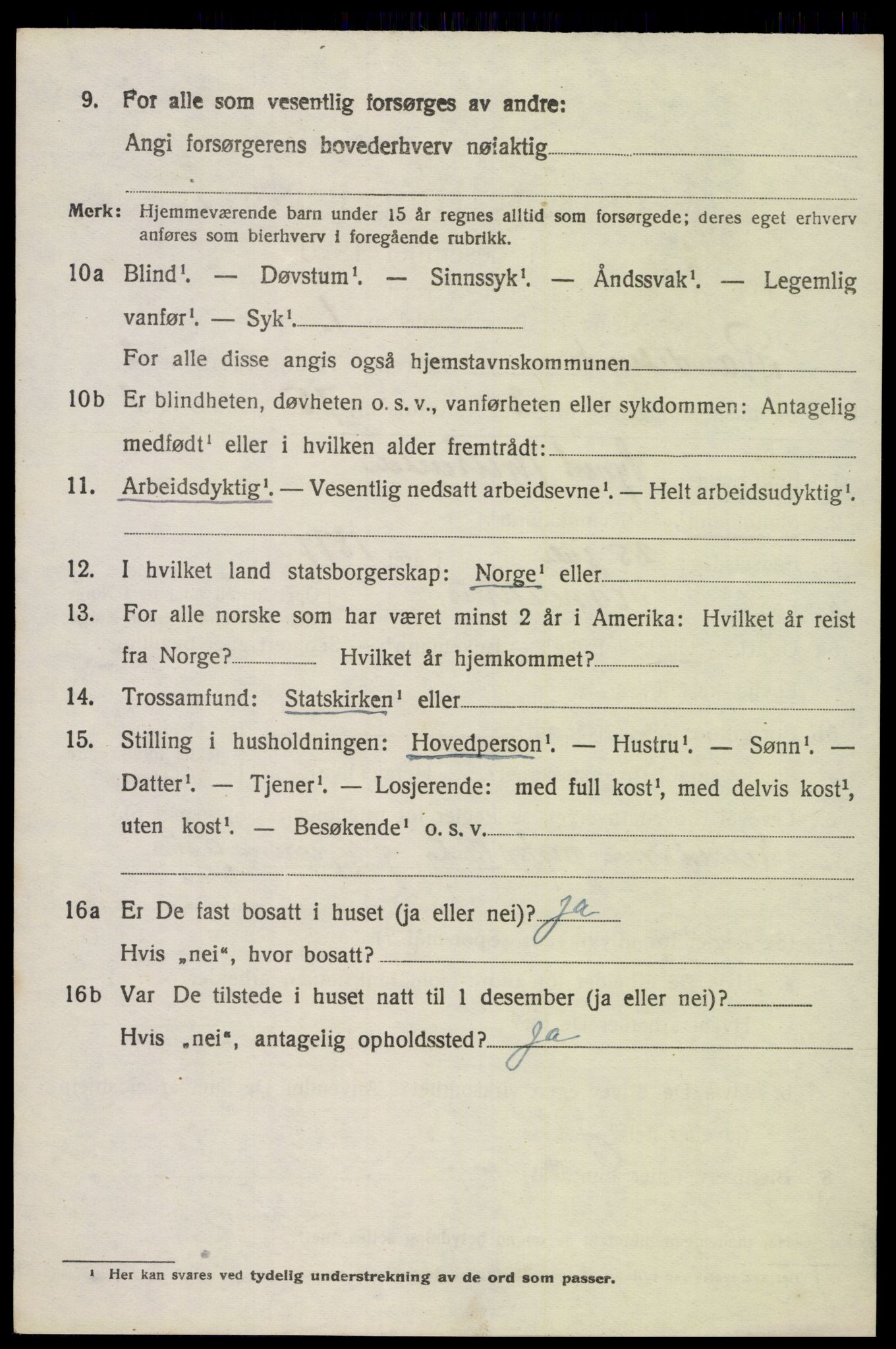 SAK, Folketelling 1920 for 1011 Randesund herred, 1920, s. 1095