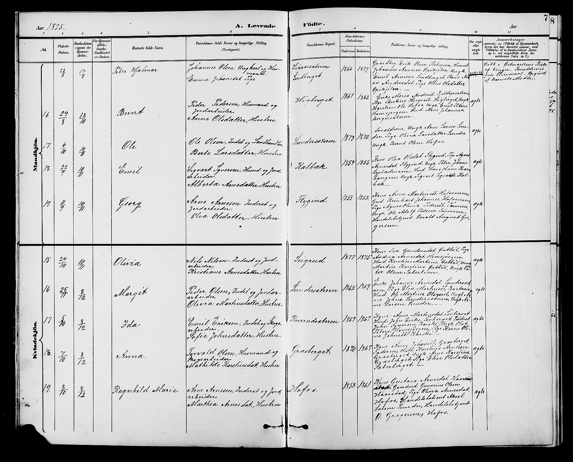 Brandval prestekontor, AV/SAH-PREST-034/H/Ha/Hab/L0001: Klokkerbok nr. 1, 1895-1910, s. 7