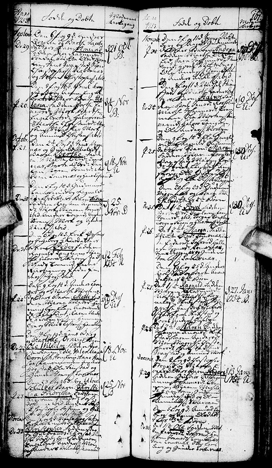 Aurskog prestekontor Kirkebøker, SAO/A-10304a/F/Fa/L0002: Ministerialbok nr. I 2, 1735-1766, s. 161