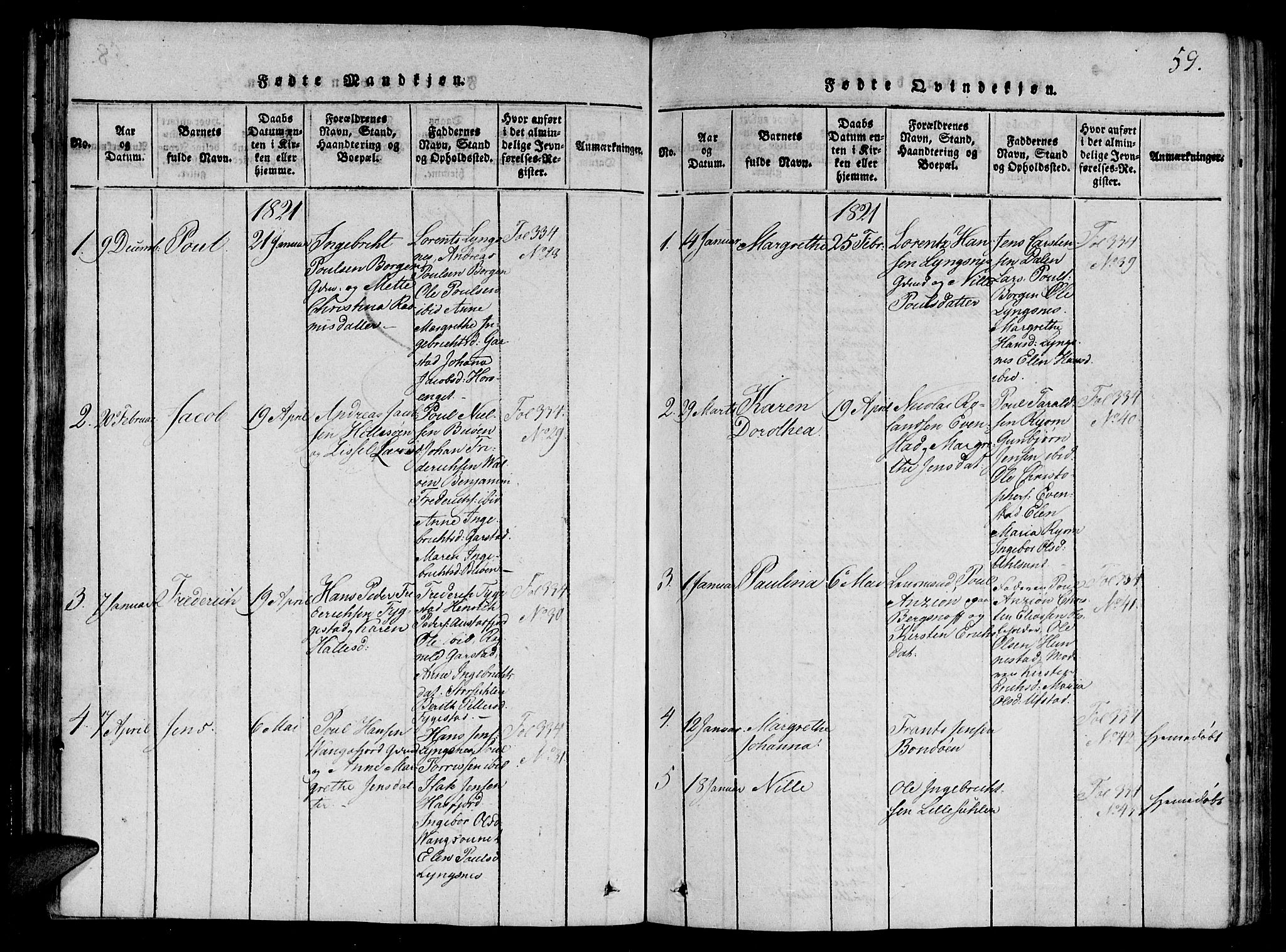 Ministerialprotokoller, klokkerbøker og fødselsregistre - Nord-Trøndelag, AV/SAT-A-1458/784/L0667: Ministerialbok nr. 784A03 /2, 1818-1829, s. 59