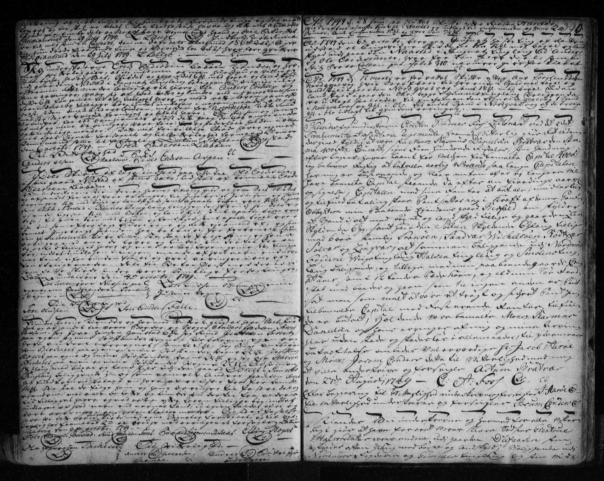 Nordmøre sorenskriveri, SAT/A-4132/1/2/2Ca/L0004: Pantebok nr. 1b, 1740-1750, s. 390