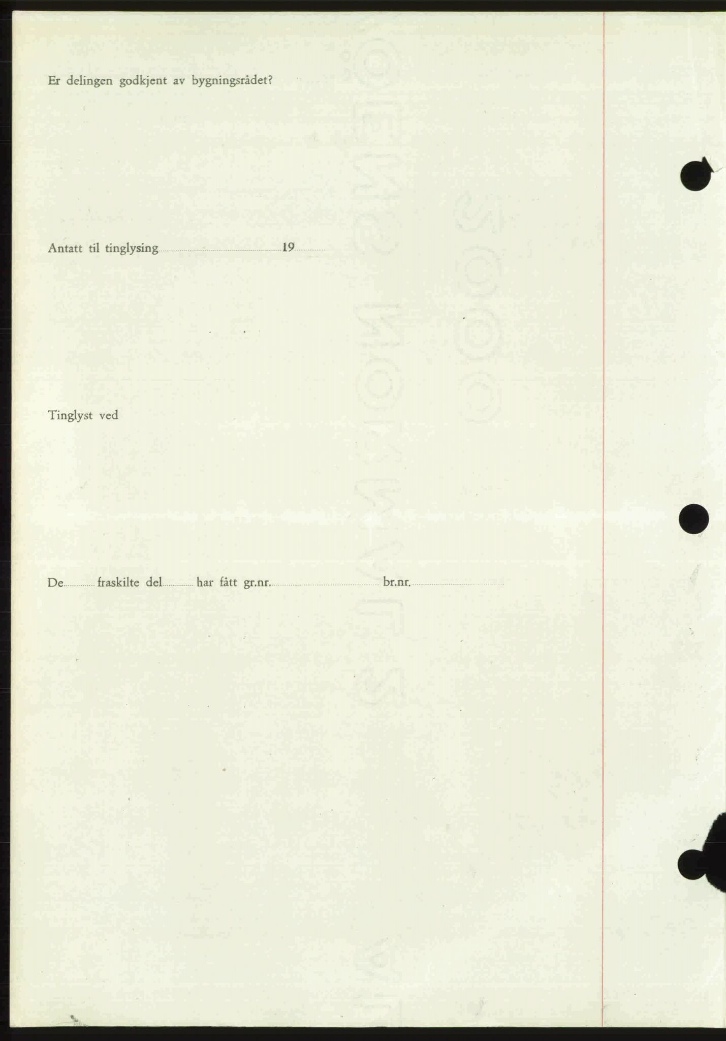 Toten tingrett, SAH/TING-006/H/Hb/Hbc/L0020: Pantebok nr. Hbc-20, 1948-1948, Dagboknr: 3505/1948