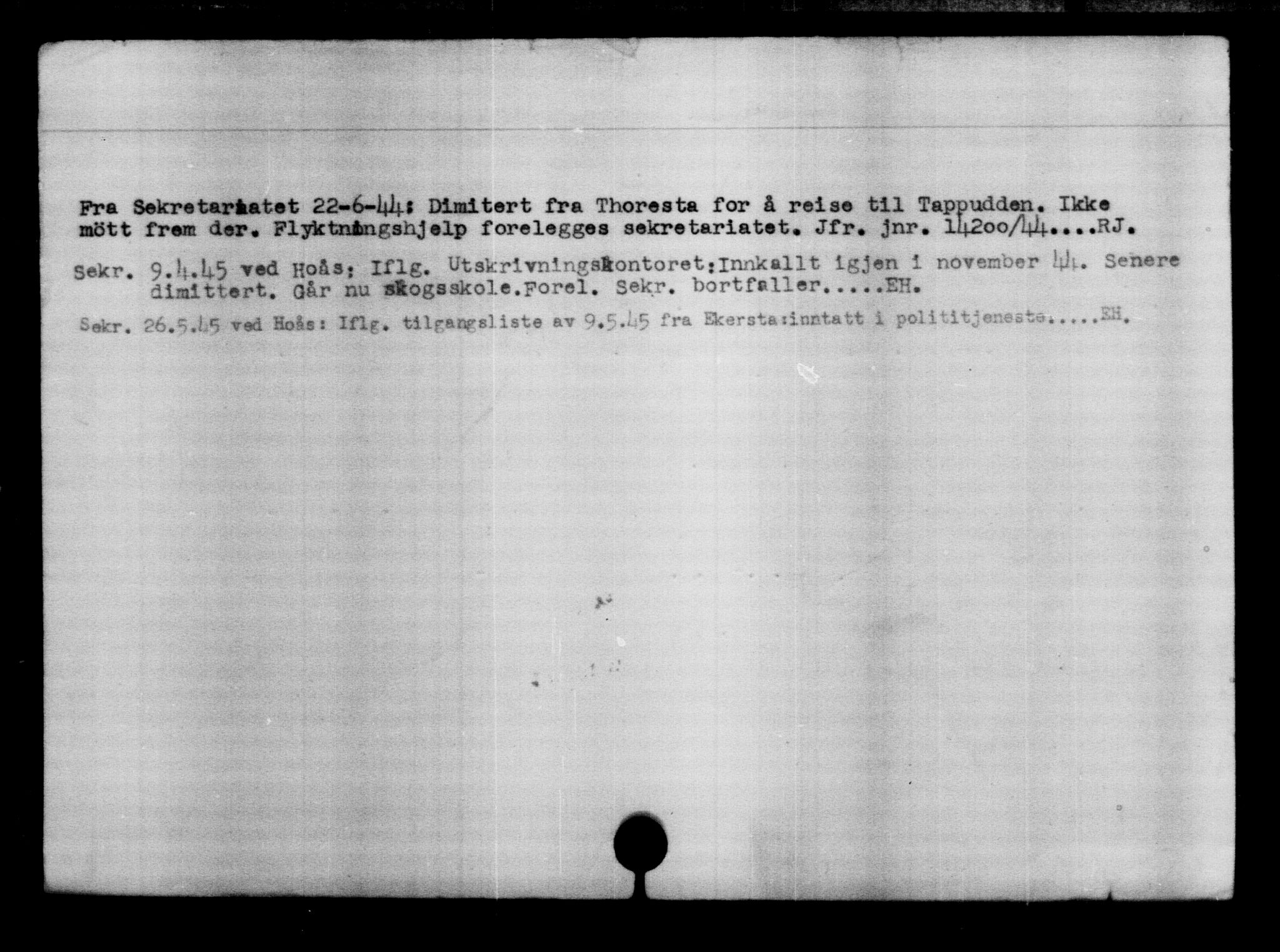 Utenriksstasjonene, Legasjonen i Stockholm, Flyktningkontoret, AV/RA-S-6753/V/Va/L0008: Kjesäterkartoteket, flyktninger med registreringsnr. 15700-18547, 1940-1945, s. 613