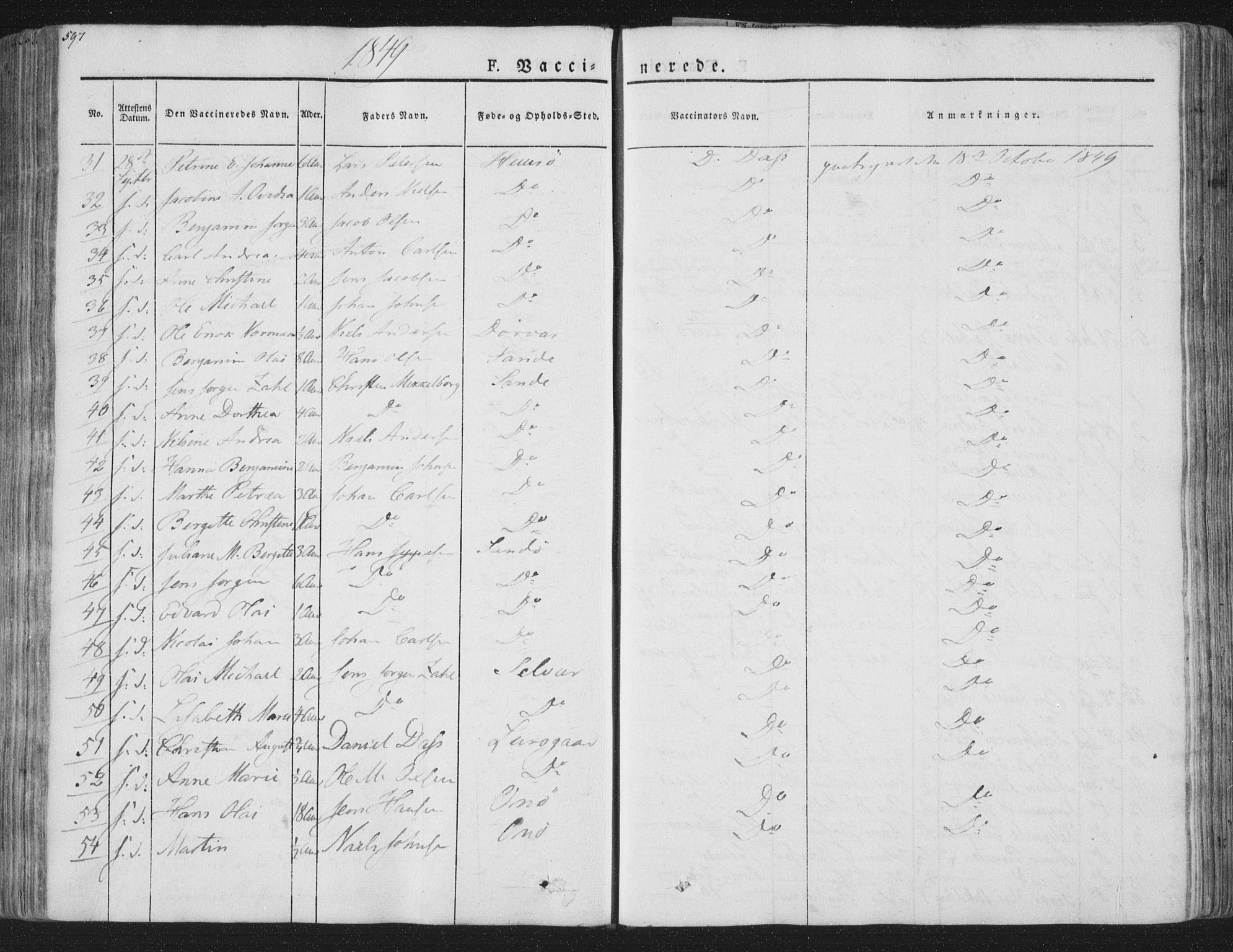 Ministerialprotokoller, klokkerbøker og fødselsregistre - Nordland, AV/SAT-A-1459/839/L0566: Ministerialbok nr. 839A03, 1825-1862, s. 597