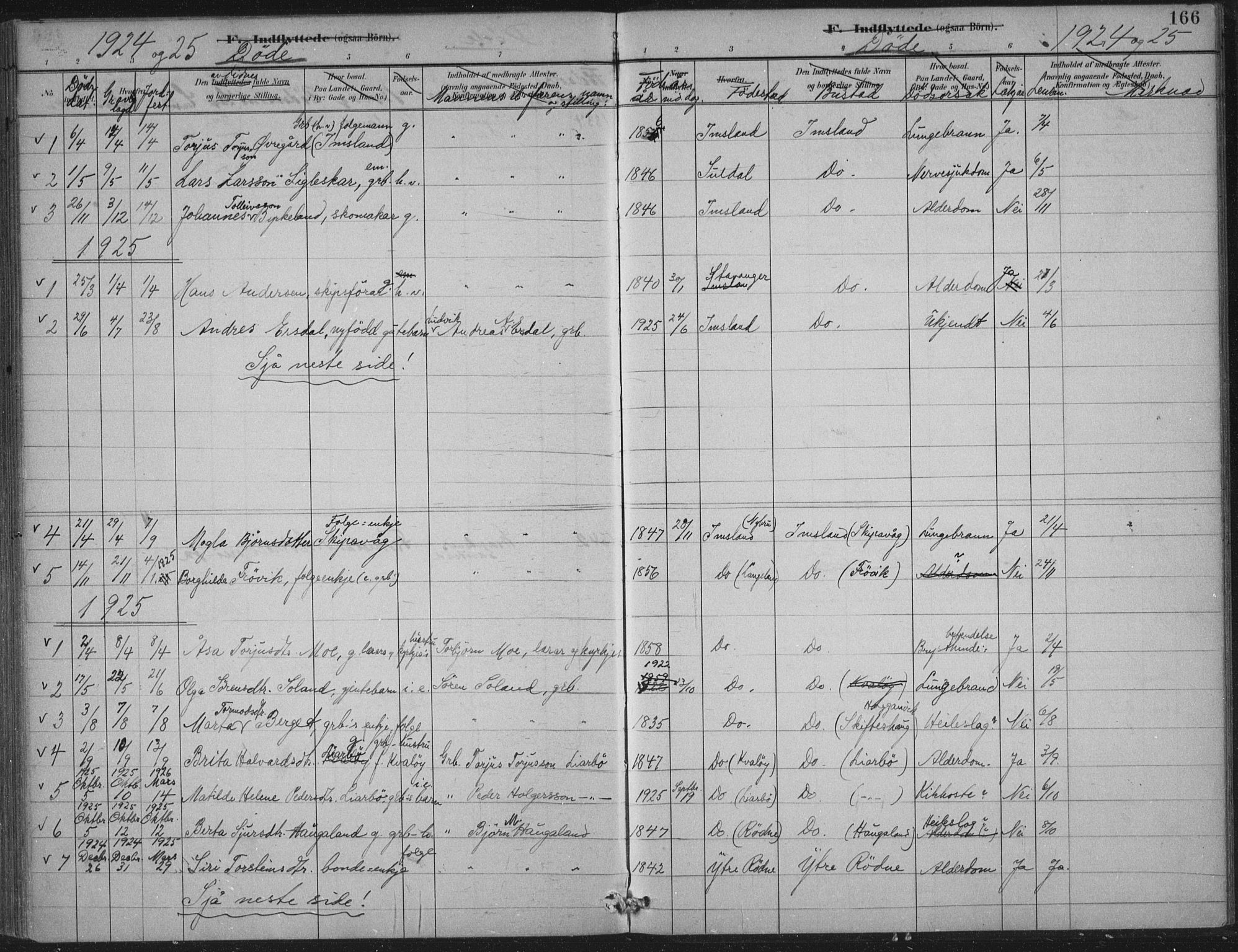 Vikedal sokneprestkontor, SAST/A-101840/01/IV: Ministerialbok nr. A 12, 1886-1929, s. 166