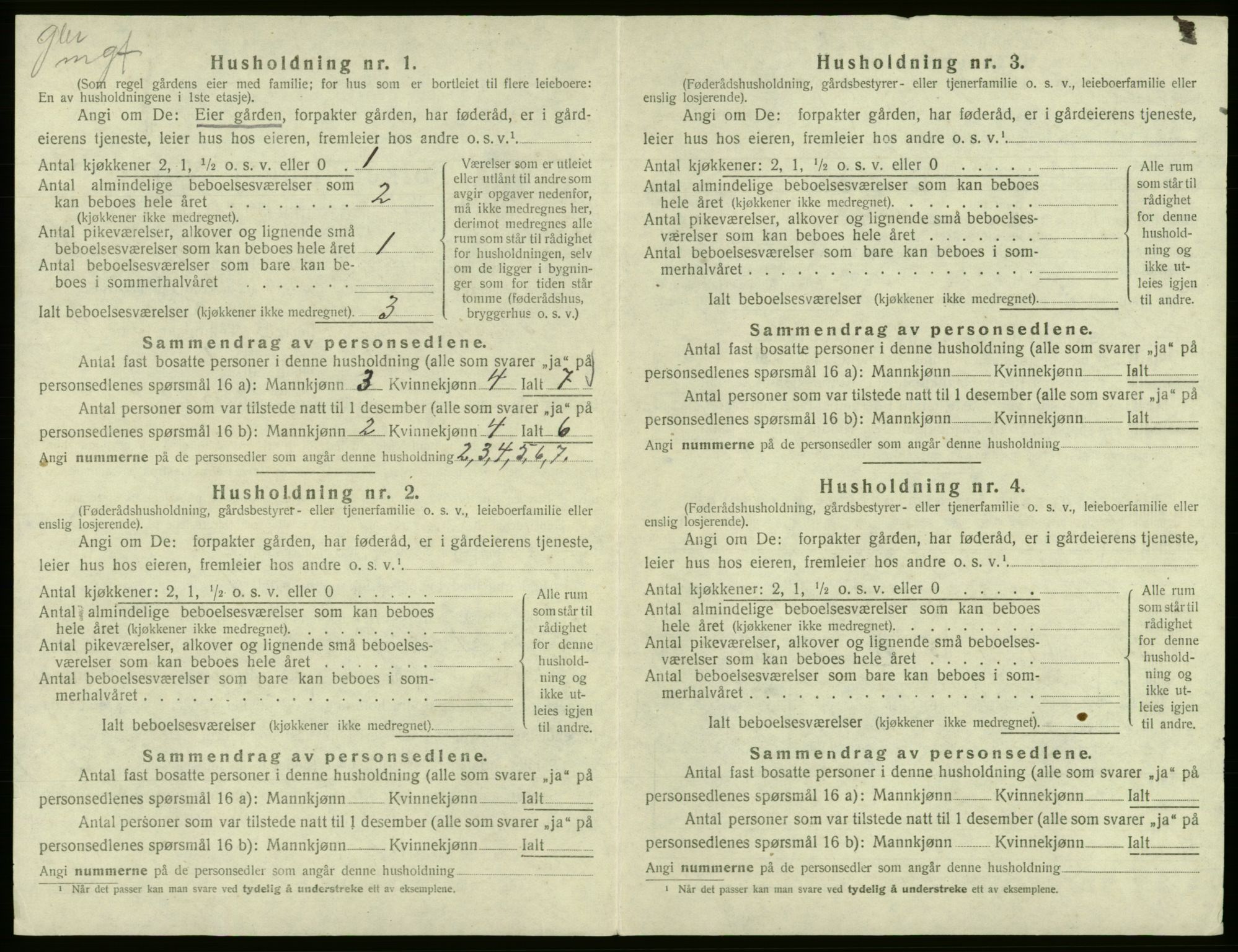 SAB, Folketelling 1920 for 1240 Strandvik herred, 1920, s. 448