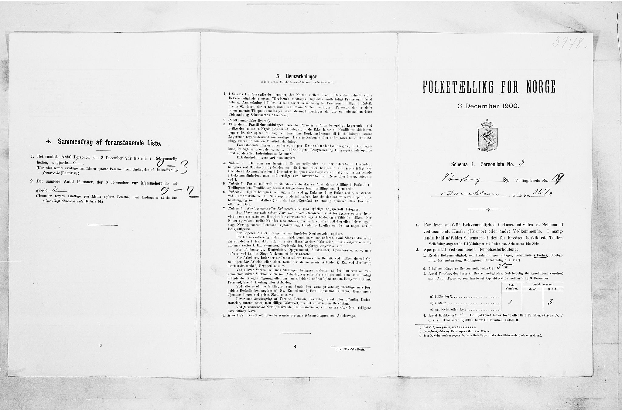 RA, Folketelling 1900 for 0705 Tønsberg kjøpstad, 1900, s. 3135
