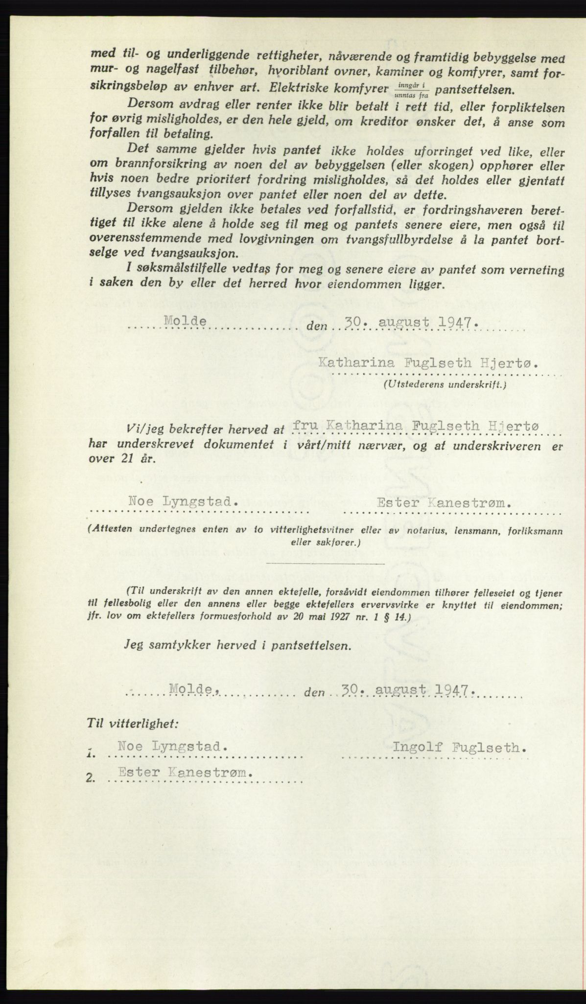 Romsdal sorenskriveri, AV/SAT-A-4149/1/2/2C: Pantebok nr. B3, 1946-1948, Dagboknr: 2145/1947