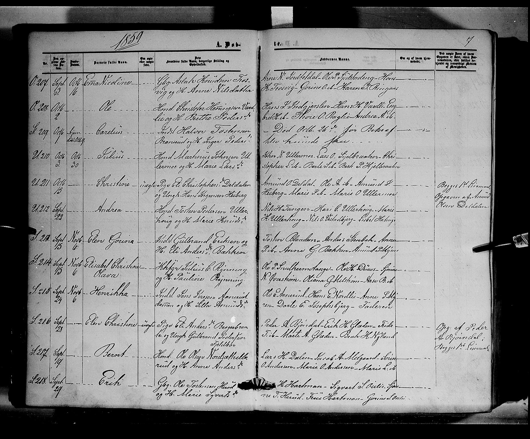 Sør-Odal prestekontor, AV/SAH-PREST-030/H/Ha/Haa/L0002: Ministerialbok nr. 2, 1859-1863, s. 7