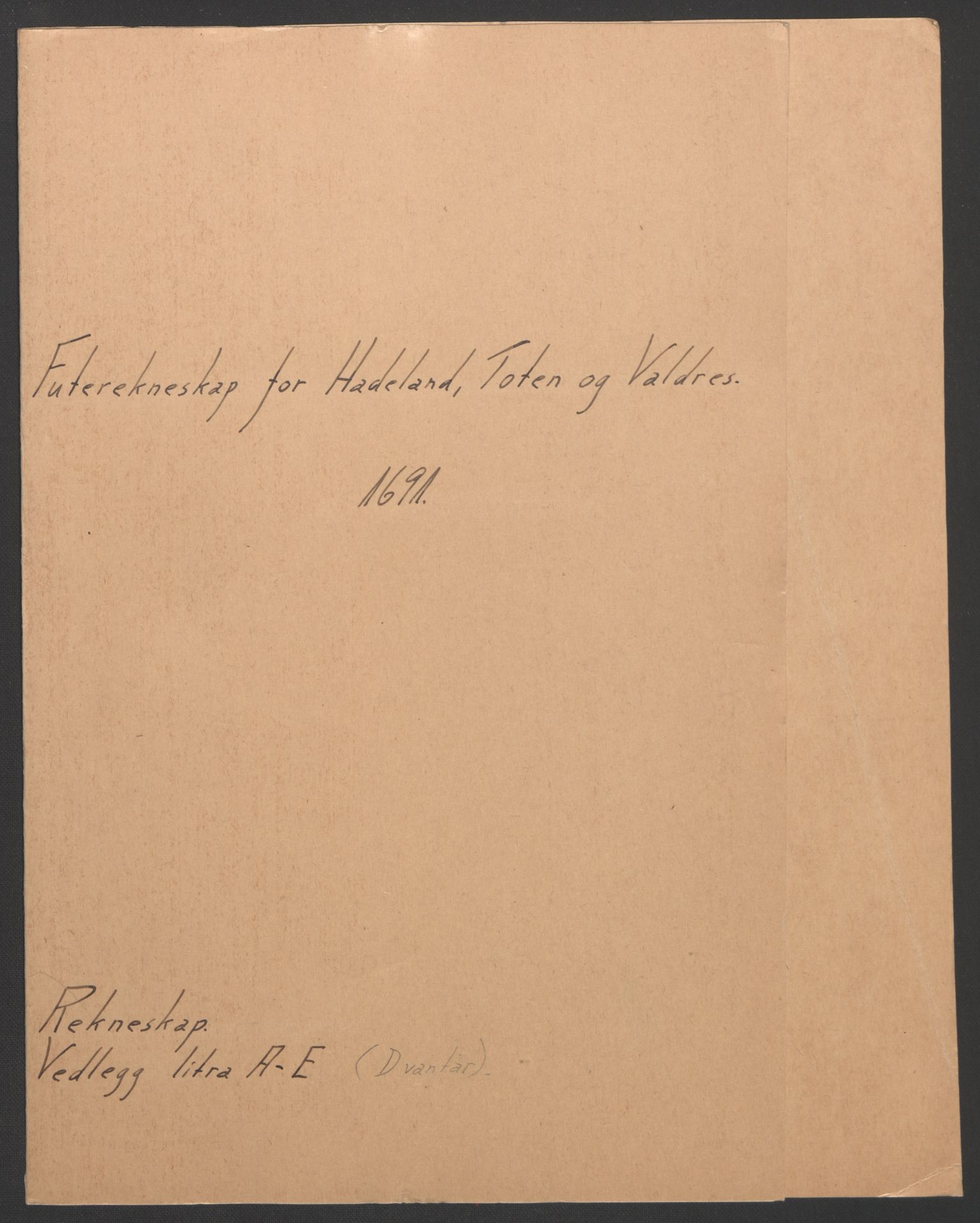 Rentekammeret inntil 1814, Reviderte regnskaper, Fogderegnskap, AV/RA-EA-4092/R18/L1290: Fogderegnskap Hadeland, Toten og Valdres, 1691, s. 2