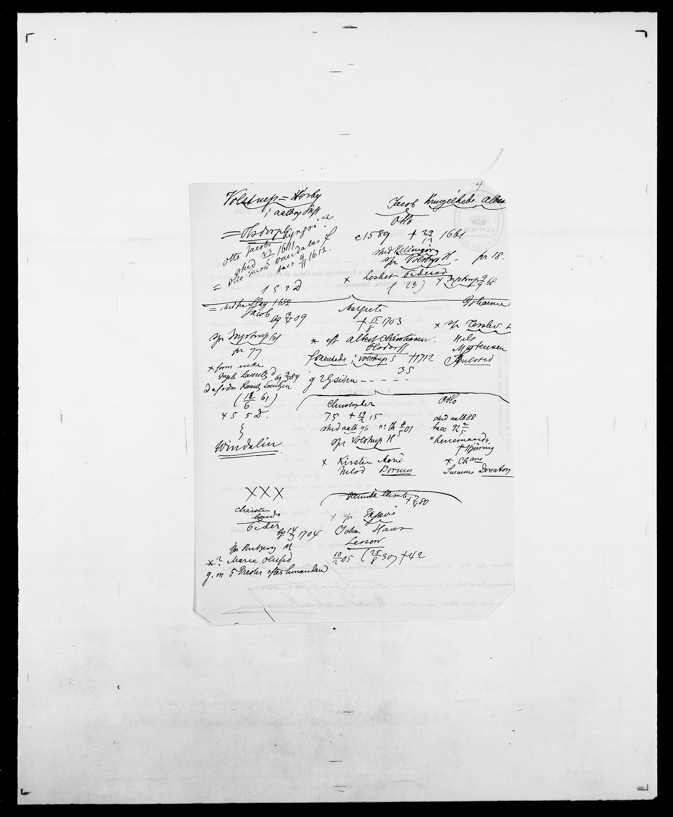 Delgobe, Charles Antoine - samling, AV/SAO-PAO-0038/D/Da/L0019: van der Hude - Joys, s. 374