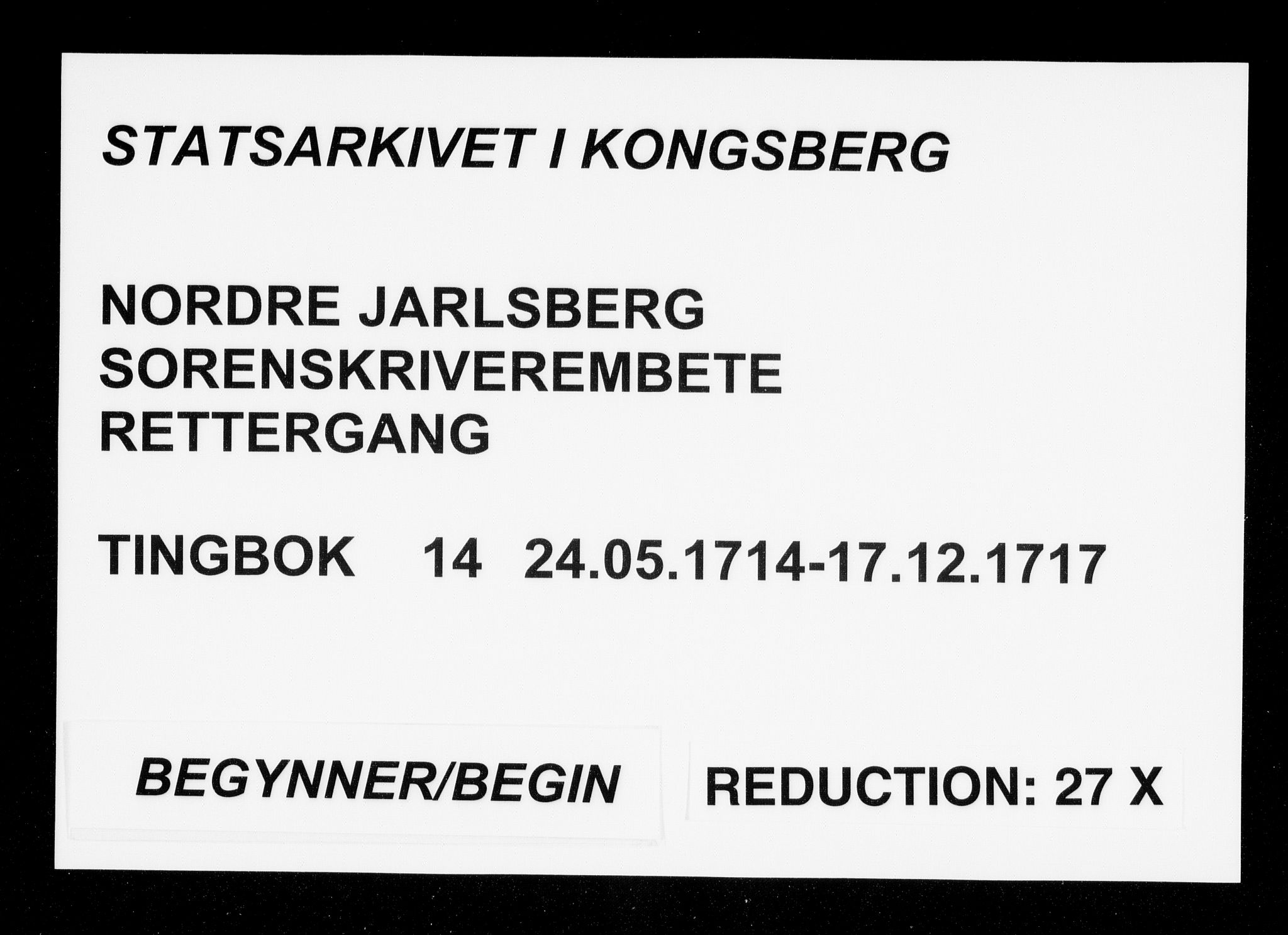 Nordre Jarlsberg sorenskriveri, AV/SAKO-A-80/F/Fa/Faa/L0014: Tingbok, 1714-1717