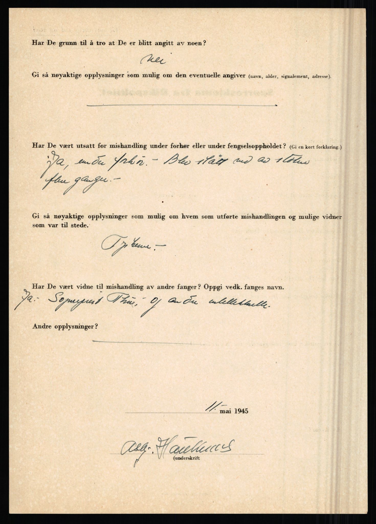 Rikspolitisjefen, AV/RA-S-1560/L/L0006: Hansen, Adolf Boye - Hemstad, Gunnar, 1940-1945, s. 872