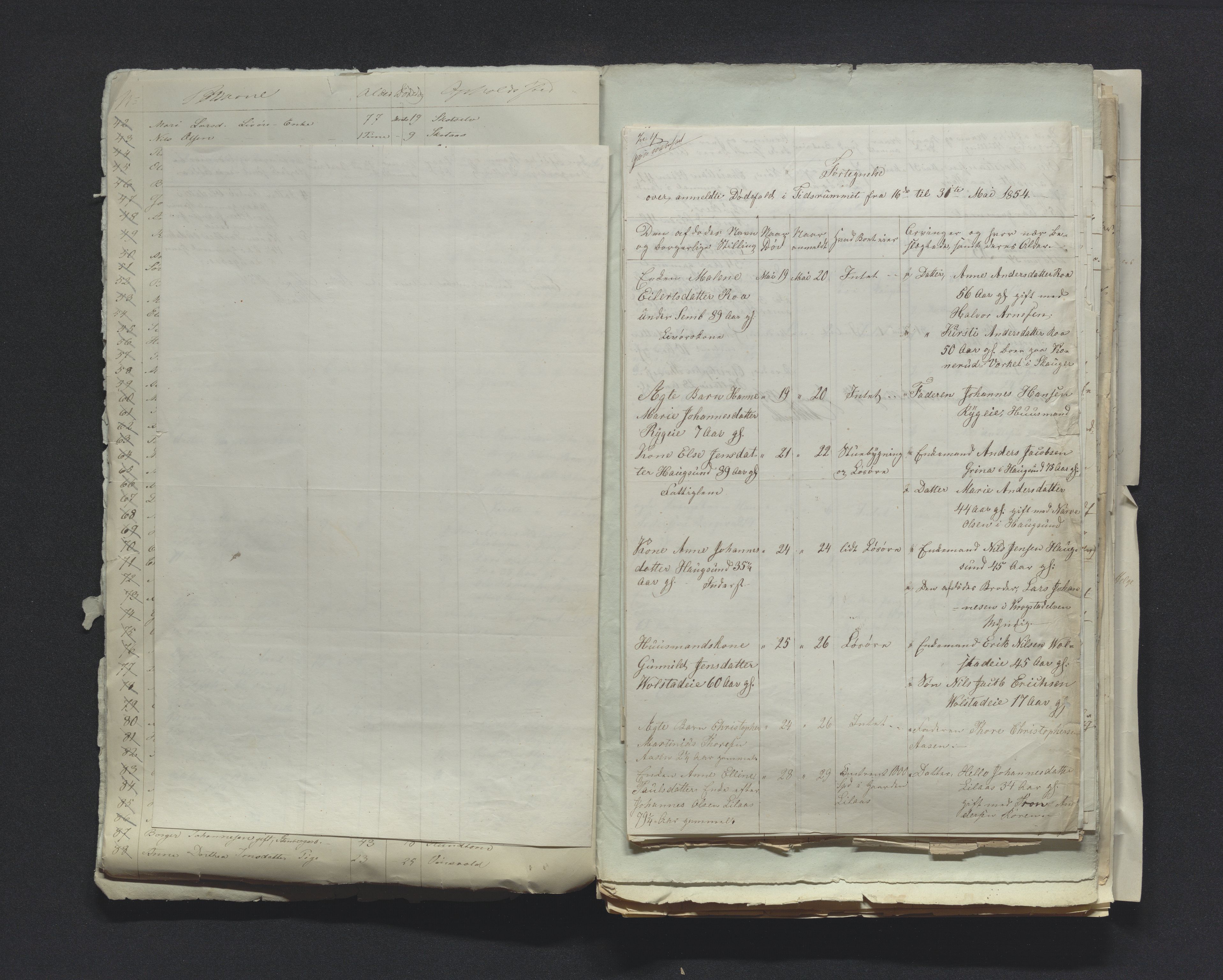 Eiker, Modum og Sigdal sorenskriveri, AV/SAKO-A-123/H/Ha/Hab/L0009: Dødsfallsmeldinger, 1854-1857, s. 8