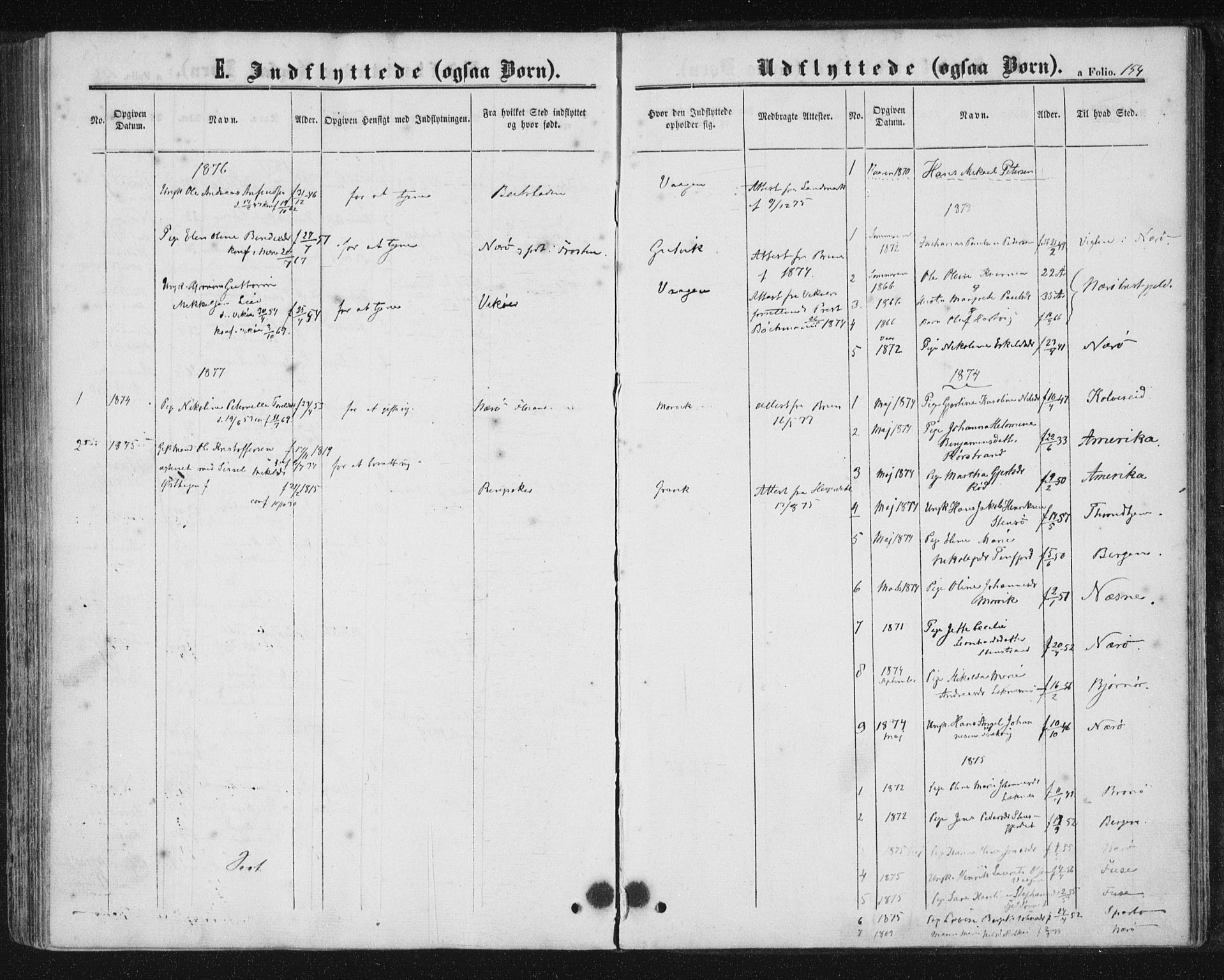 Ministerialprotokoller, klokkerbøker og fødselsregistre - Nord-Trøndelag, SAT/A-1458/788/L0696: Ministerialbok nr. 788A03, 1863-1877, s. 154