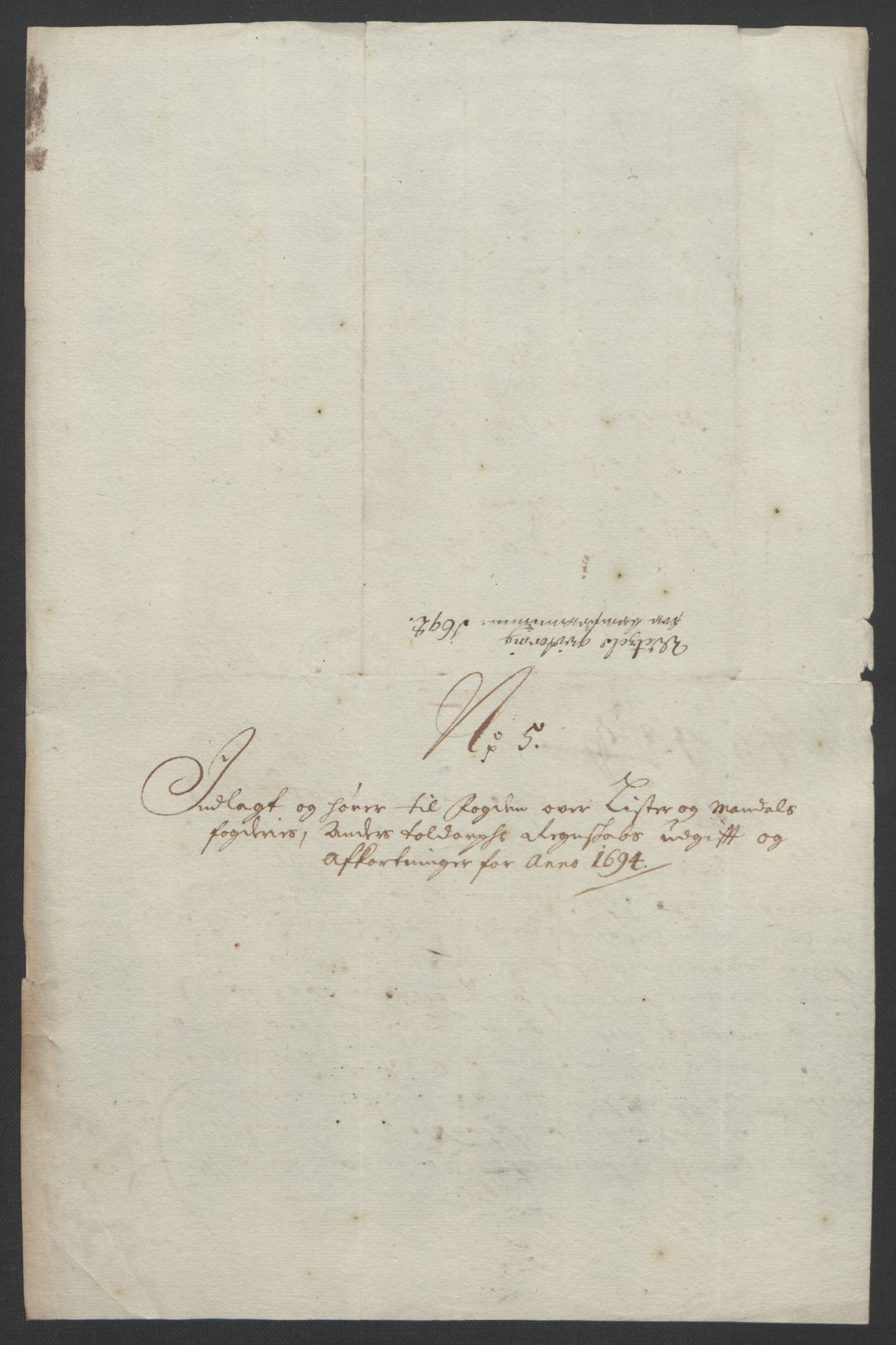 Rentekammeret inntil 1814, Reviderte regnskaper, Fogderegnskap, RA/EA-4092/R43/L2545: Fogderegnskap Lista og Mandal, 1694-1695, s. 151