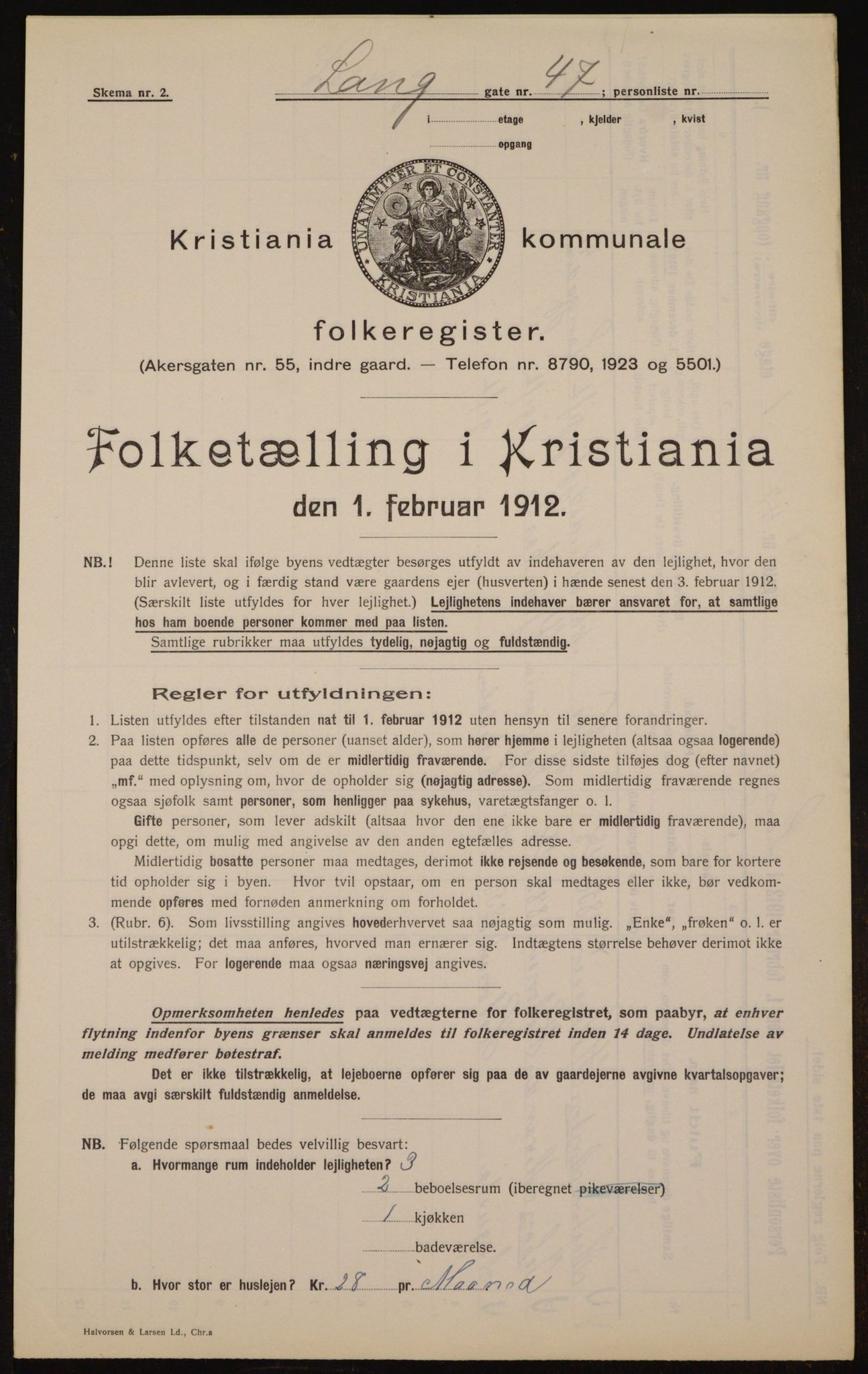 OBA, Kommunal folketelling 1.2.1912 for Kristiania, 1912, s. 57250