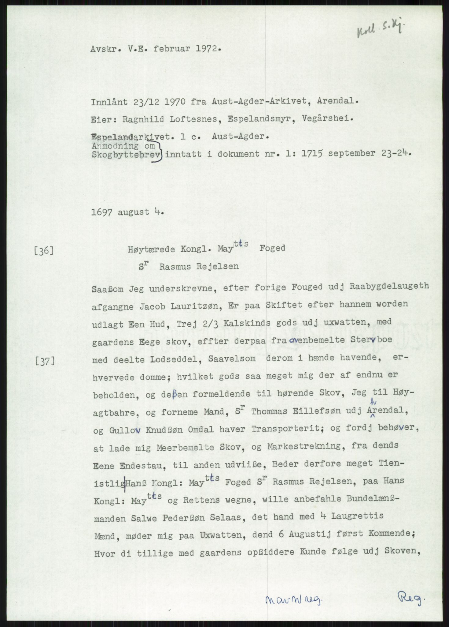 Samlinger til kildeutgivelse, Diplomavskriftsamlingen, RA/EA-4053/H/Ha, s. 1847