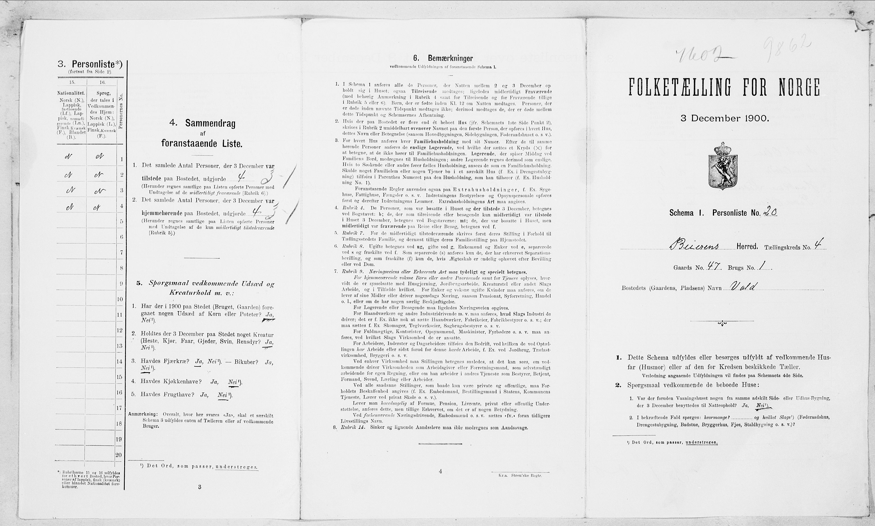 SAT, Folketelling 1900 for 1839 Beiarn herred, 1900, s. 218