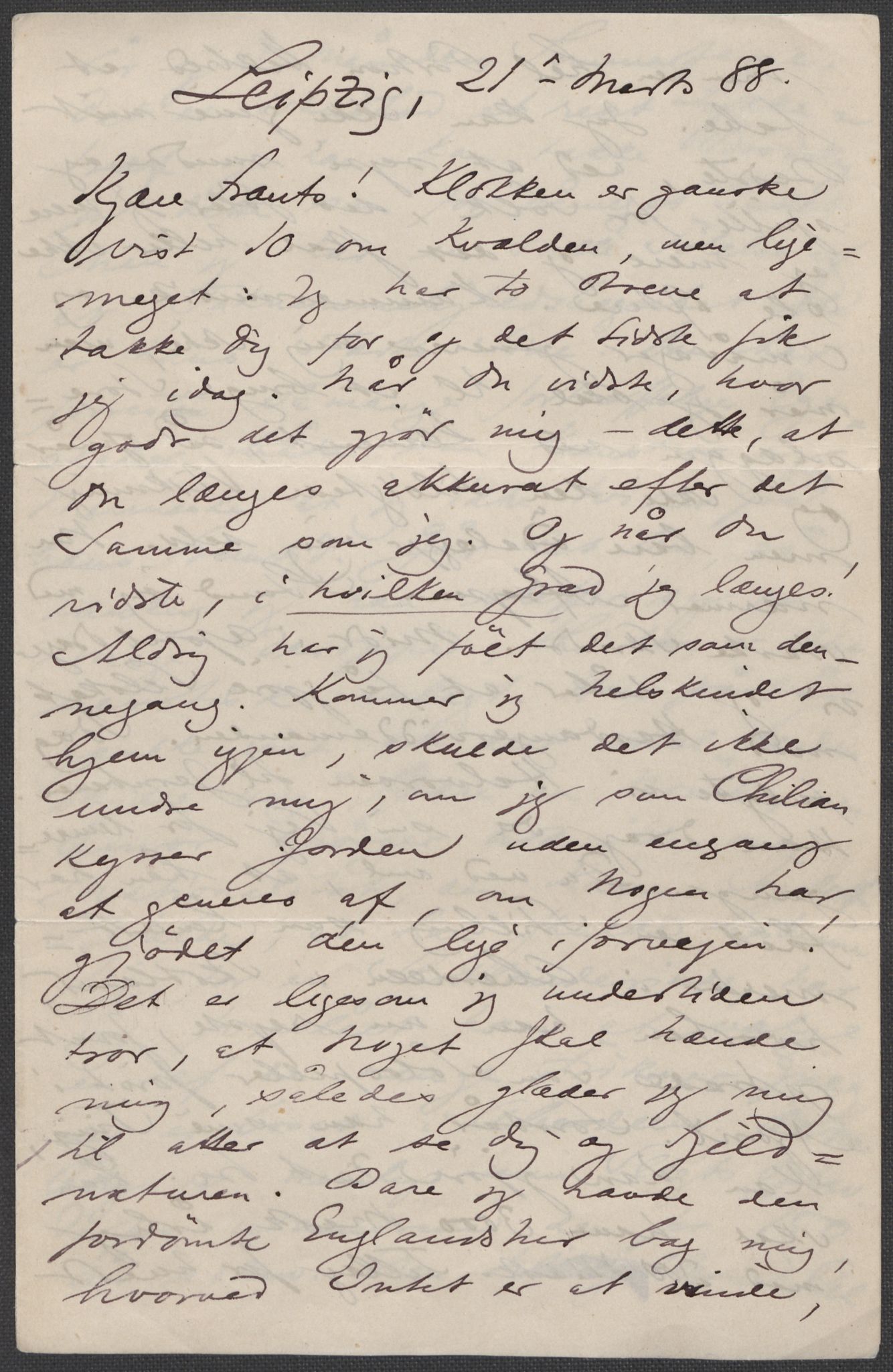 Beyer, Frants, RA/PA-0132/F/L0001: Brev fra Edvard Grieg til Frantz Beyer og "En del optegnelser som kan tjene til kommentar til brevene" av Marie Beyer, 1872-1907, s. 268
