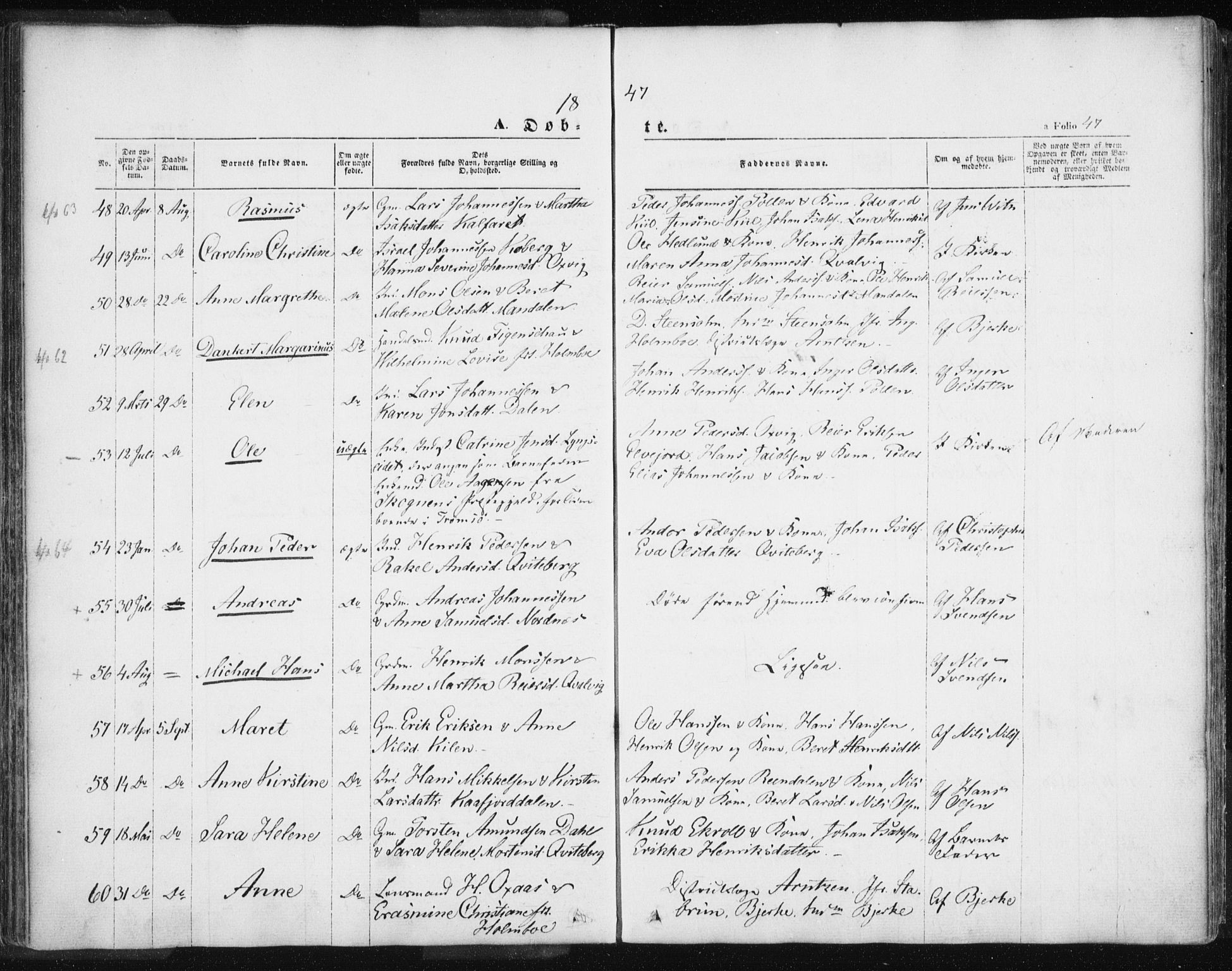 Lyngen sokneprestembete, AV/SATØ-S-1289/H/He/Hea/L0004kirke: Ministerialbok nr. 4, 1839-1858, s. 47