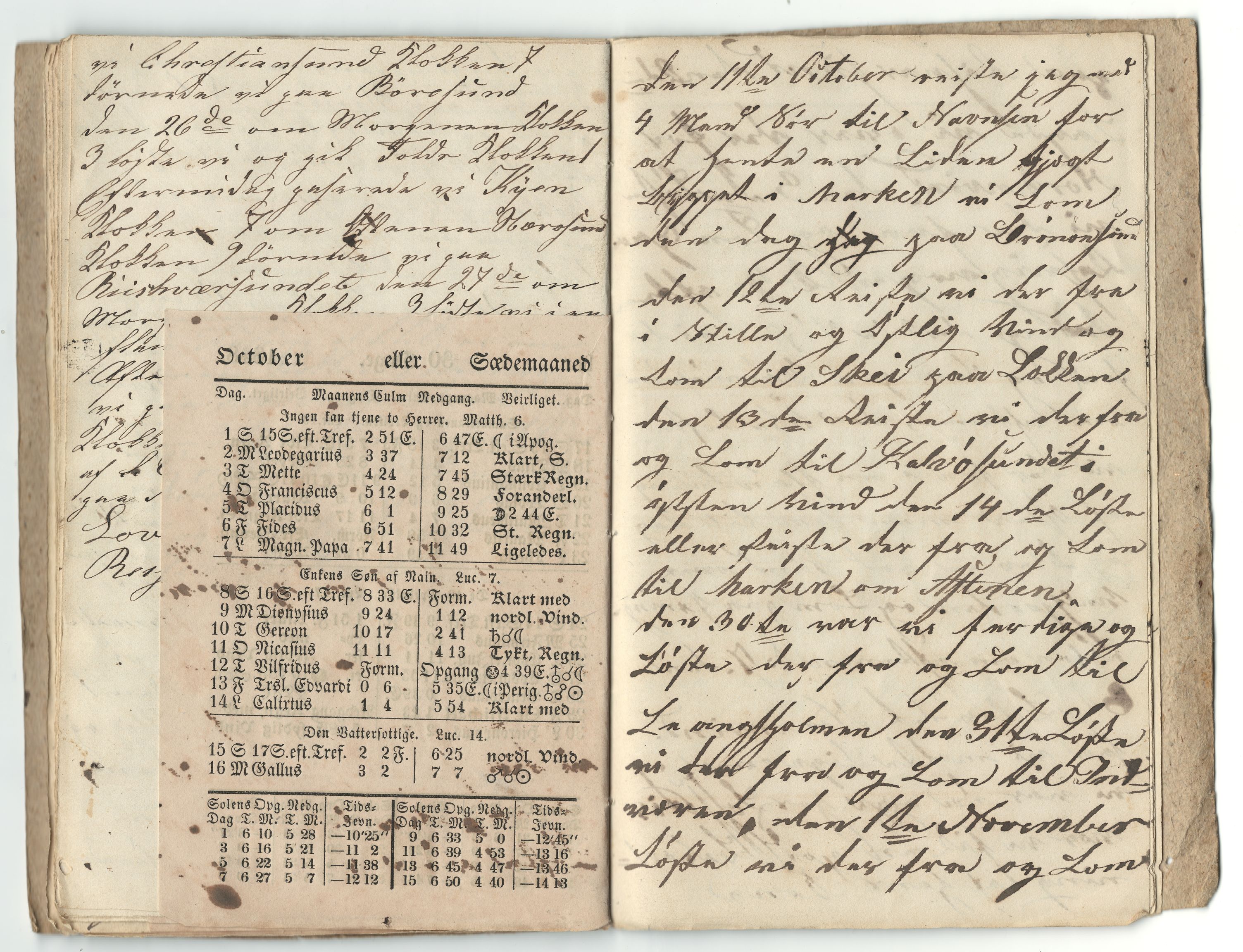 Nordvika gamle handelssted, HEMUD/001/A/L0003: Journal ført om bord i jekten Alberthine Ottoline, 1848