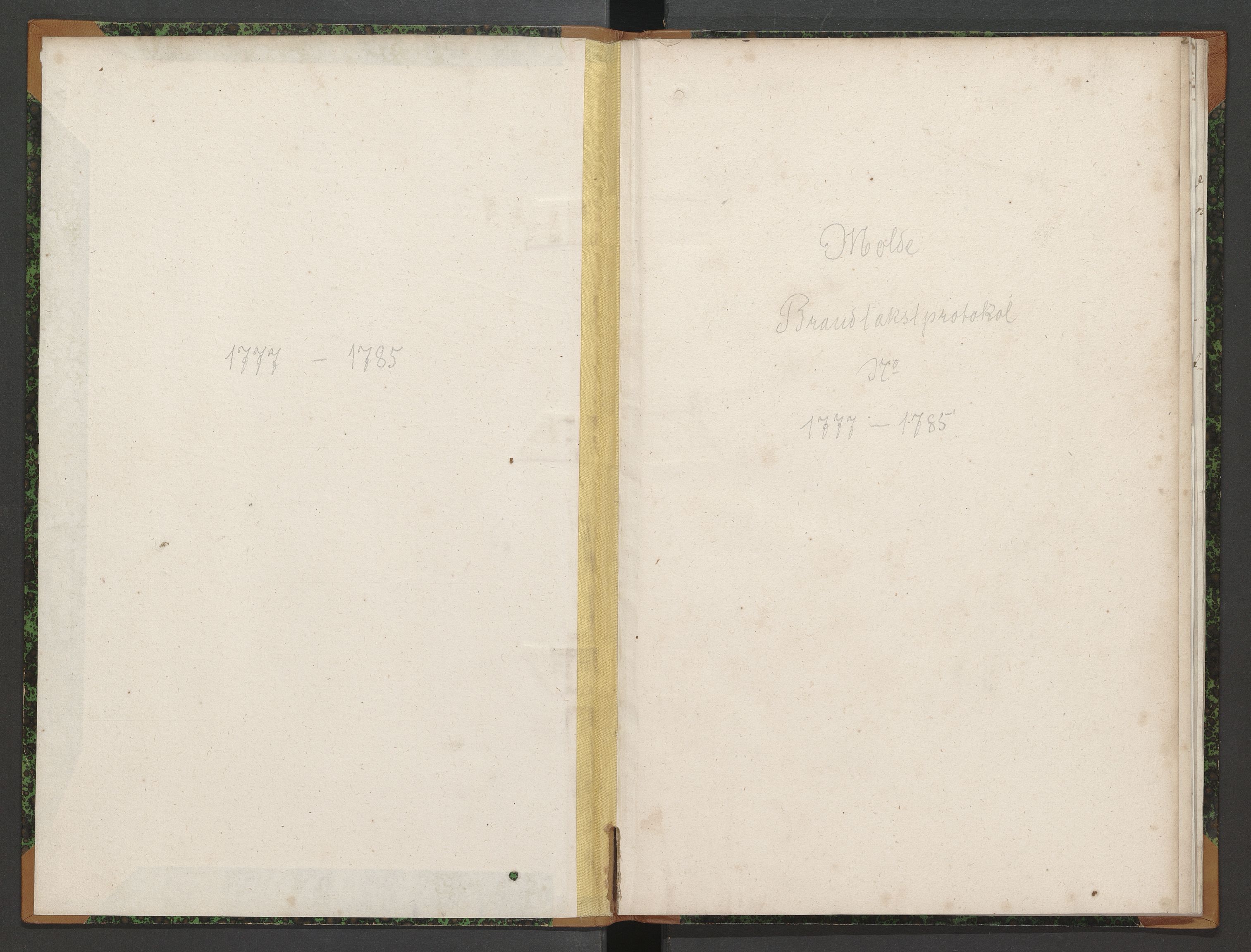 Molde magistrat, AV/SAT-A-0026/K/Ka/L0002: Branntakstprotokoll, 1777-1785