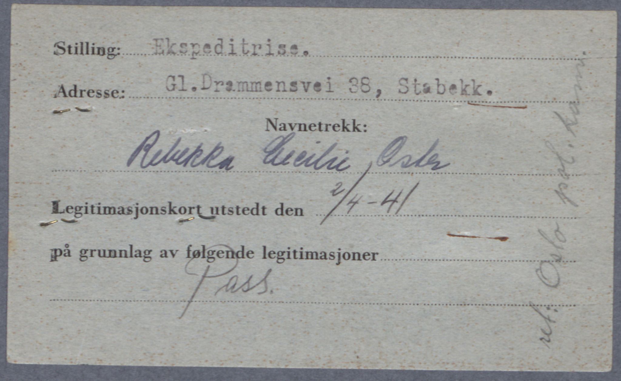 Sosialdepartementet, Våre Falne, RA/S-1708/E/Ee/L0021A: Fotografier av jøder på legitimasjonskort (1941-42), 1941-1942, s. 276