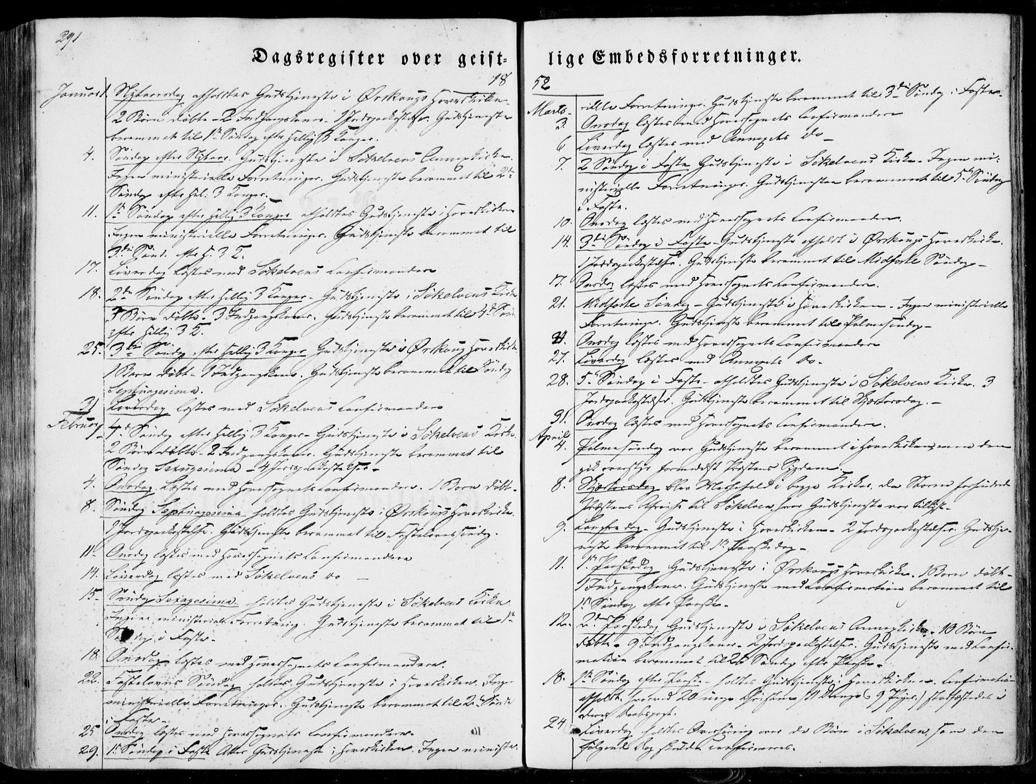Ministerialprotokoller, klokkerbøker og fødselsregistre - Møre og Romsdal, AV/SAT-A-1454/522/L0313: Ministerialbok nr. 522A08, 1852-1862, s. 291
