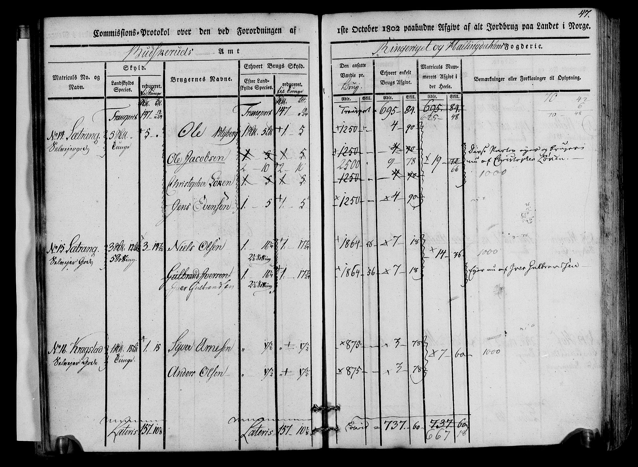 Rentekammeret inntil 1814, Realistisk ordnet avdeling, AV/RA-EA-4070/N/Ne/Nea/L0045: Ringerike og Hallingdal fogderi. Kommisjonsprotokoll for Norderhov prestegjeld, 1803, s. 50