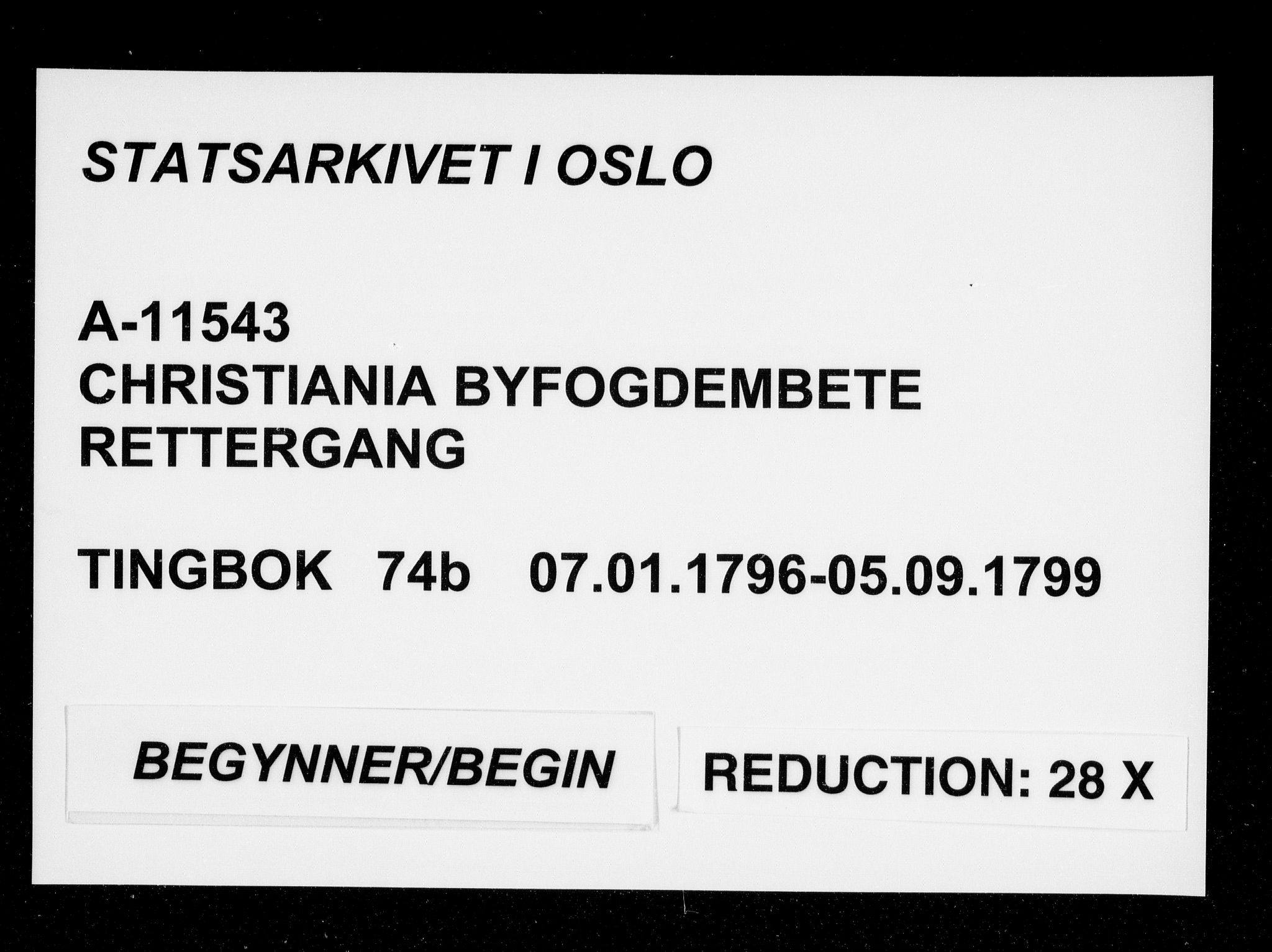 Christiania byfogd, SAO/A-11543/F/Fb/L0074b: Tingbok, 1796-1799