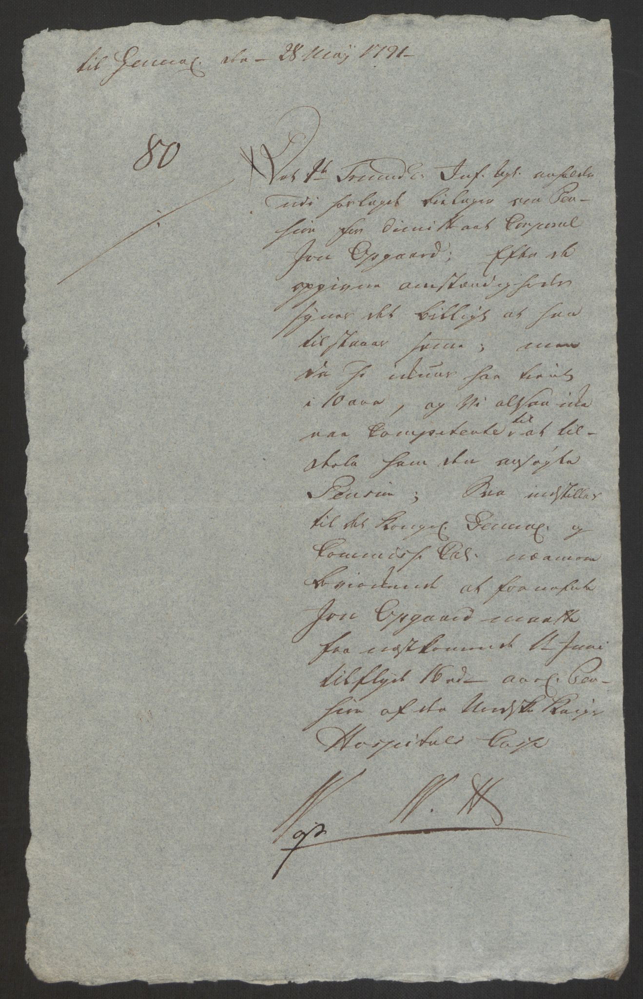 Forsvaret, Den norske kvesthuskasse/krigshospitalkasse, AV/RA-RAFA-1887/F/Fa/L0008: Konsepter, 1790-1793, s. 499
