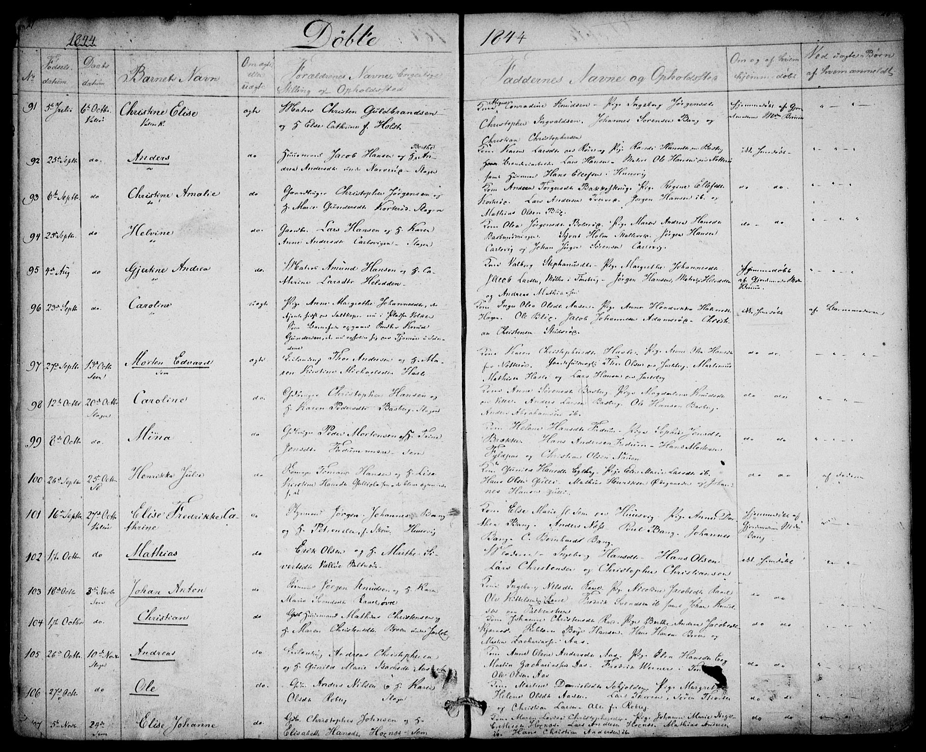 Sem kirkebøker, AV/SAKO-A-5/F/Fa/L0006: Ministerialbok nr. I 6, 1843-1855, s. 27-28