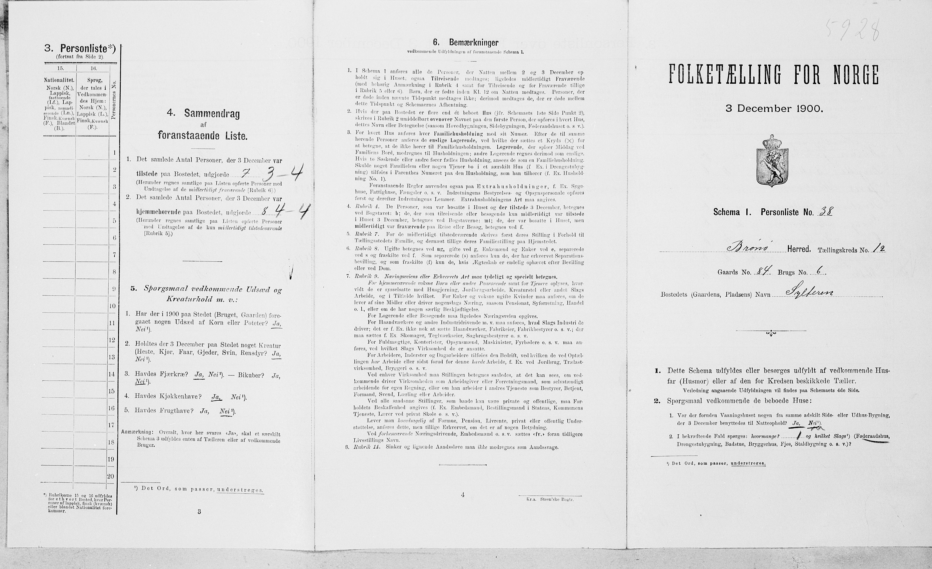 SAT, Folketelling 1900 for 1814 Brønnøy herred, 1900, s. 1527