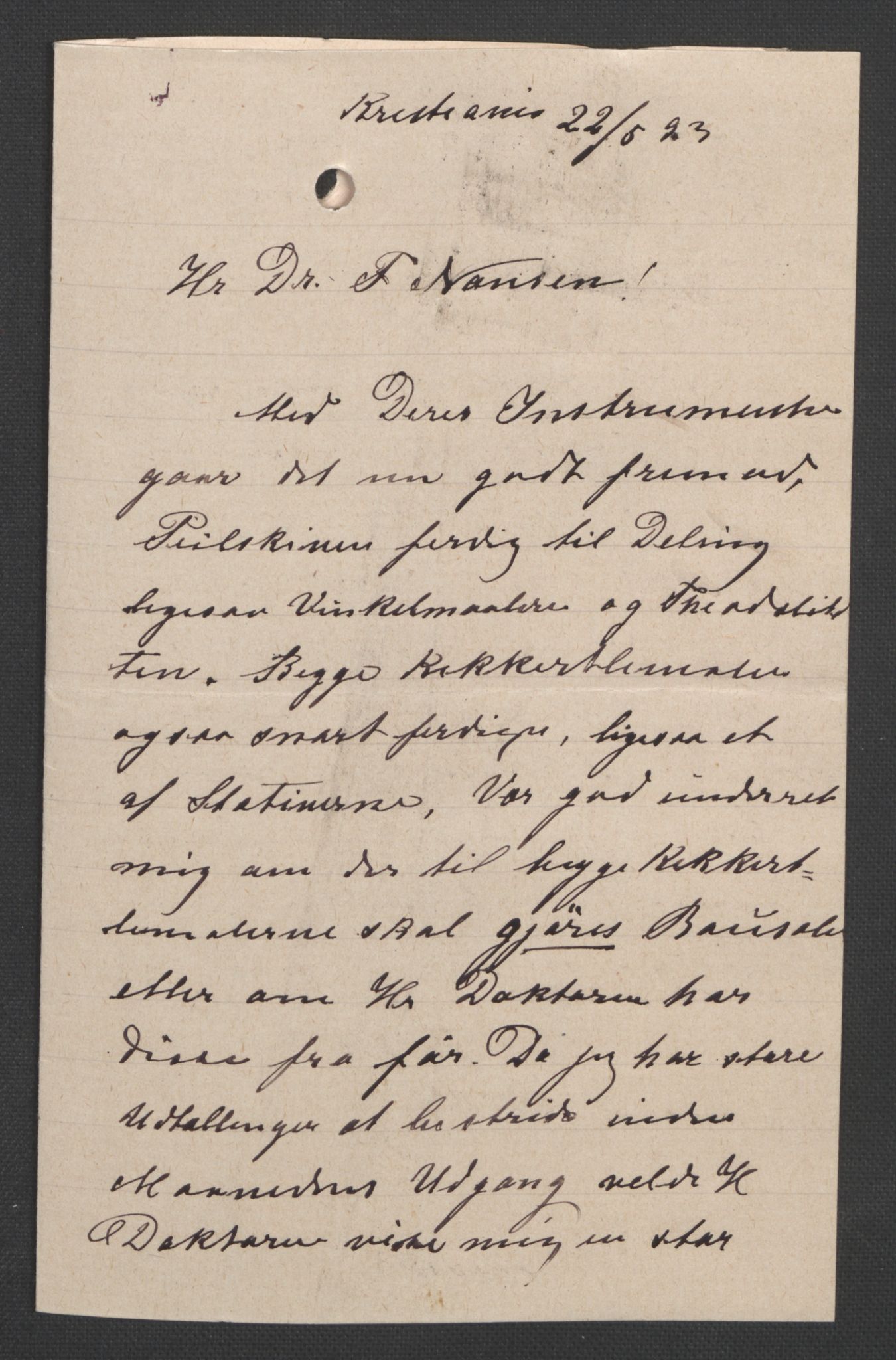 Arbeidskomitéen for Fridtjof Nansens polarekspedisjon, AV/RA-PA-0061/D/L0003/0002: Innk. brev og telegrammer vedr. proviant og utrustning / Utrustningen m.m. - korrespondanse, 1893, s. 307