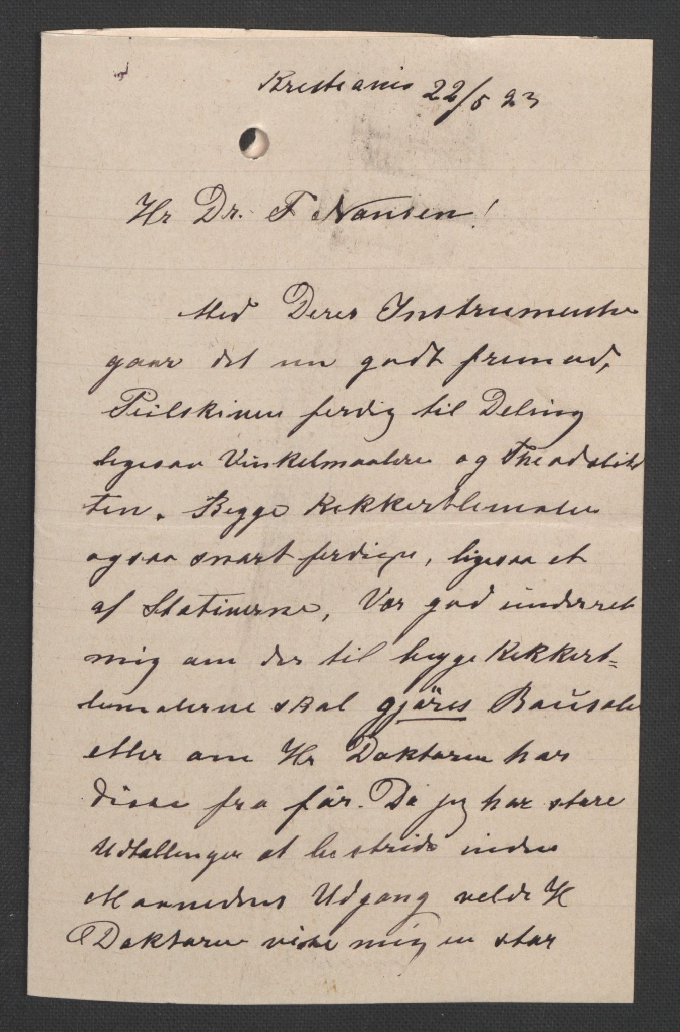 Arbeidskomitéen for Fridtjof Nansens polarekspedisjon, RA/PA-0061/D/L0003/0002: Innk. brev og telegrammer vedr. proviant og utrustning / Utrustningen m.m. - korrespondanse, 1893, s. 307