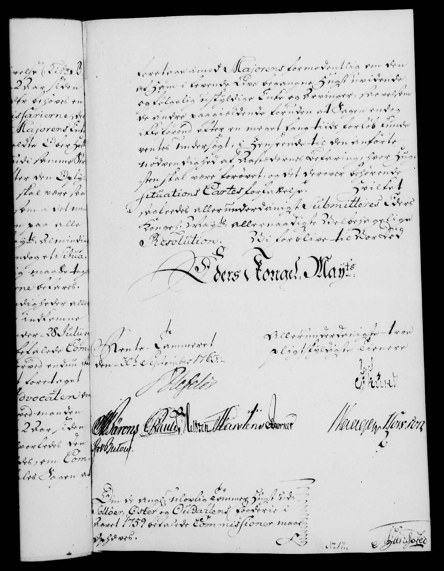 Rentekammeret, Kammerkanselliet, RA/EA-3111/G/Gf/Gfa/L0045: Norsk relasjons- og resolusjonsprotokoll (merket RK 52.45), 1763, s. 439