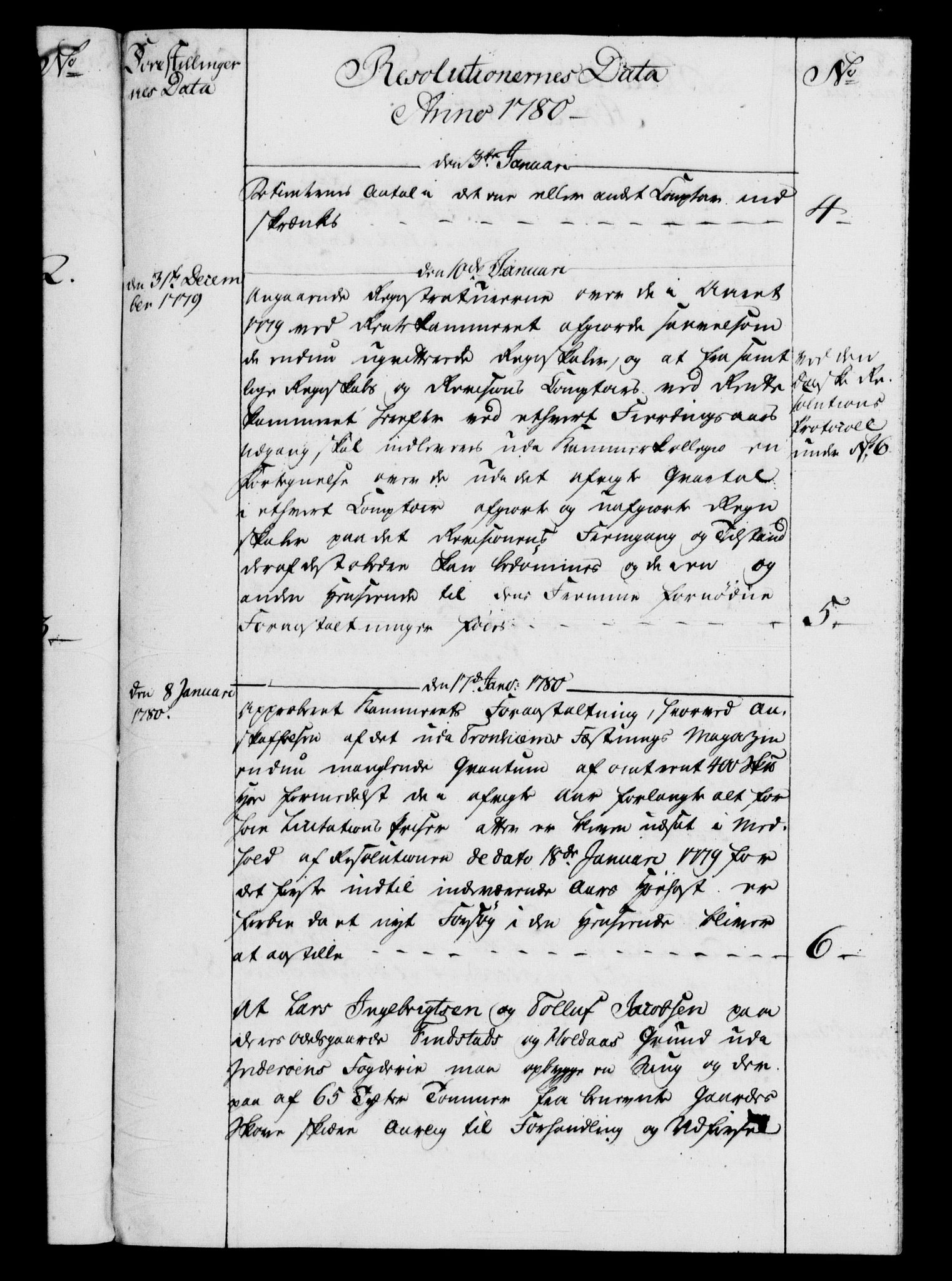 Rentekammeret, Kammerkanselliet, RA/EA-3111/G/Gf/Gfb/L0009: Register til norske relasjons- og resolusjonsprotokoller (merket RK 52.104), 1773-1780, s. 183