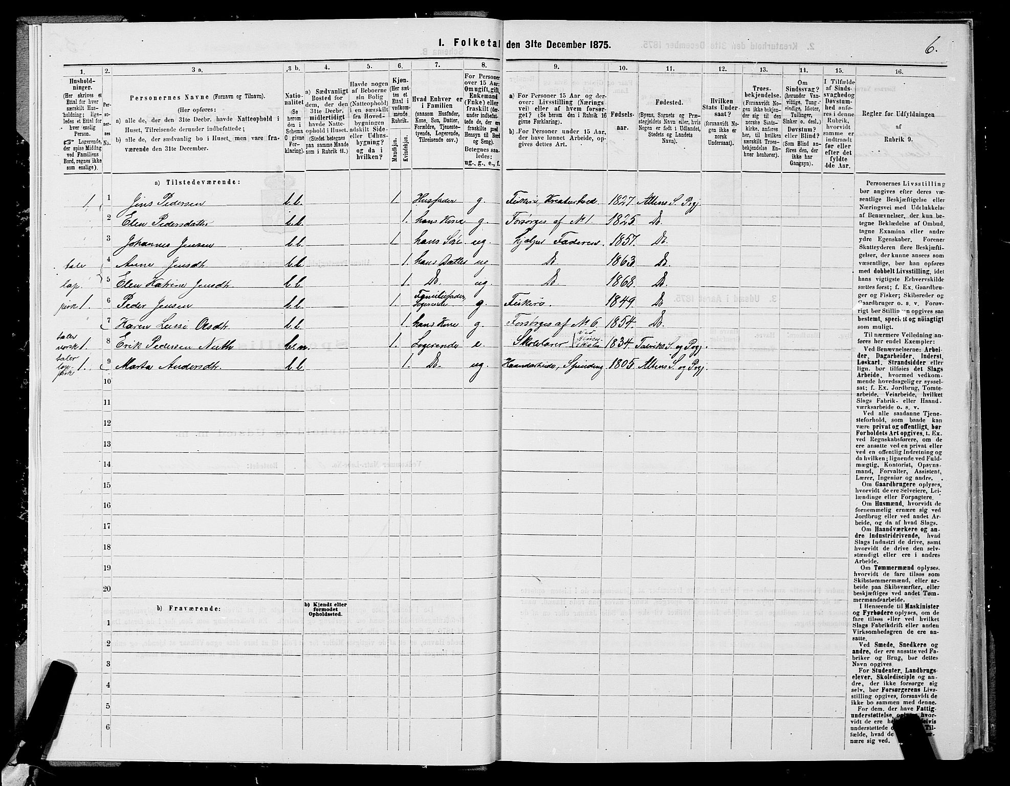 SATØ, Folketelling 1875 for 2012P Alta prestegjeld, 1875, s. 1006