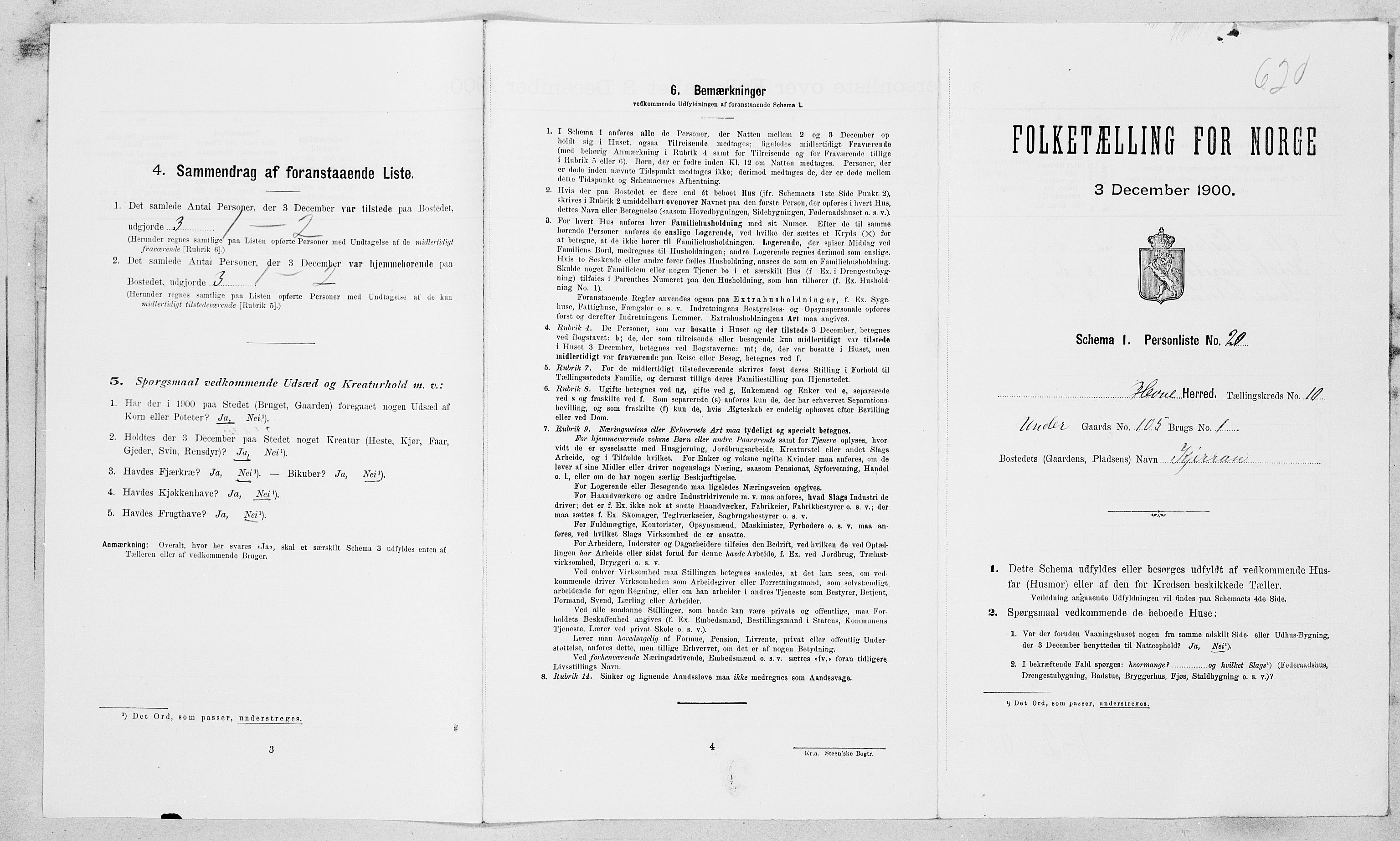 SAT, Folketelling 1900 for 1612 Hemne herred, 1900, s. 1265
