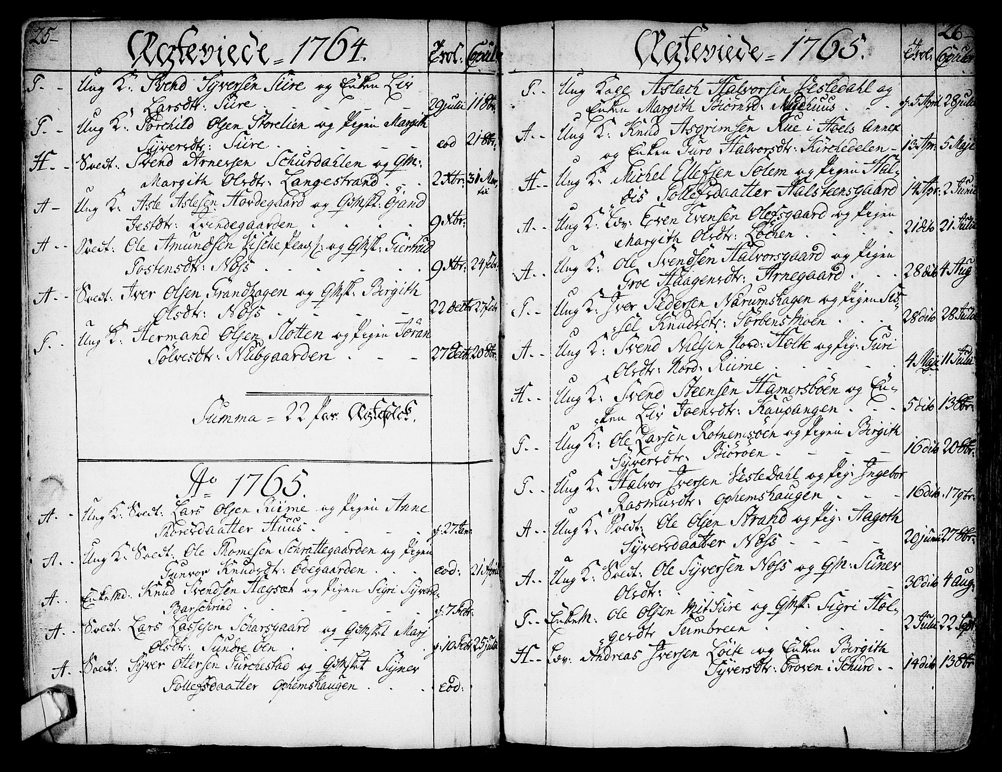 Ål kirkebøker, AV/SAKO-A-249/F/Fa/L0001: Ministerialbok nr. I 1, 1744-1769, s. 25-26