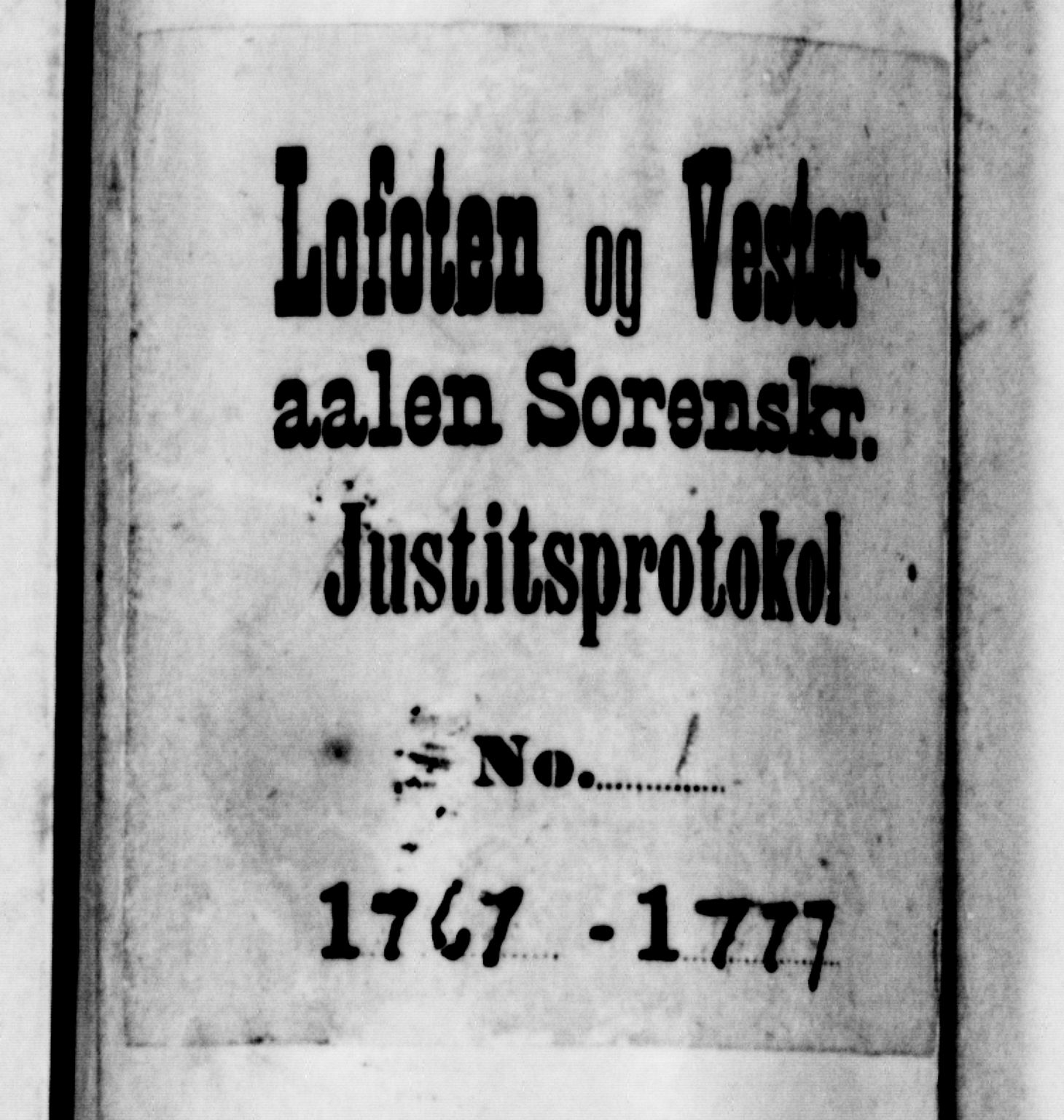 Vesterålen sorenskriveri, AV/SAT-A-4180/1/1/1A/L0007: Tingbok, 1767-1777