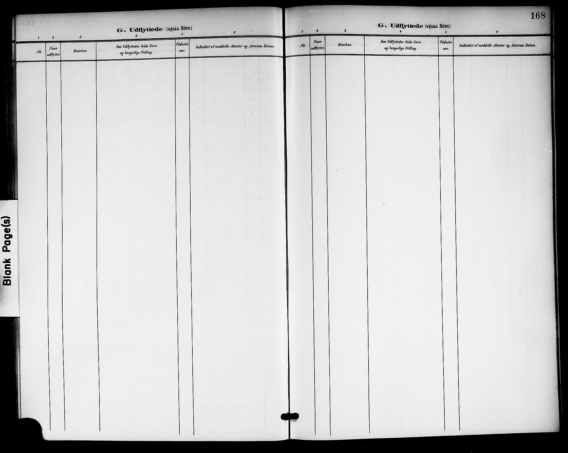 Langesund kirkebøker, SAKO/A-280/G/Ga/L0006: Klokkerbok nr. 6, 1899-1918, s. 168