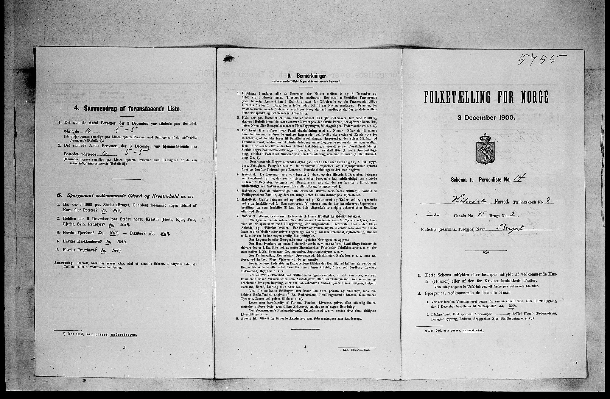 SAKO, Folketelling 1900 for 0823 Heddal herred, 1900, s. 1061