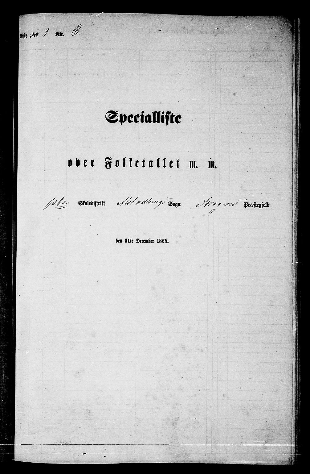 RA, Folketelling 1865 for 1719P Skogn prestegjeld, 1865, s. 41