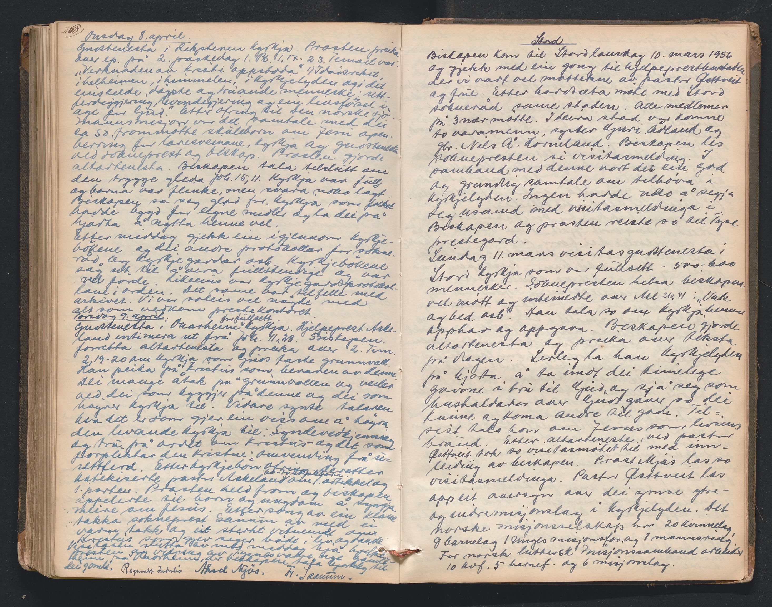 Nordre Sunnhordland prosti, AV/SAB-A-99912/F/L0001: Visitasprotokoll , 1860-1959, s. 268