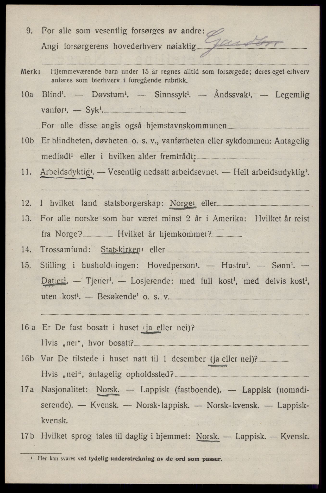 SAT, Folketelling 1920 for 1860 Buksnes herred, 1920, s. 5754