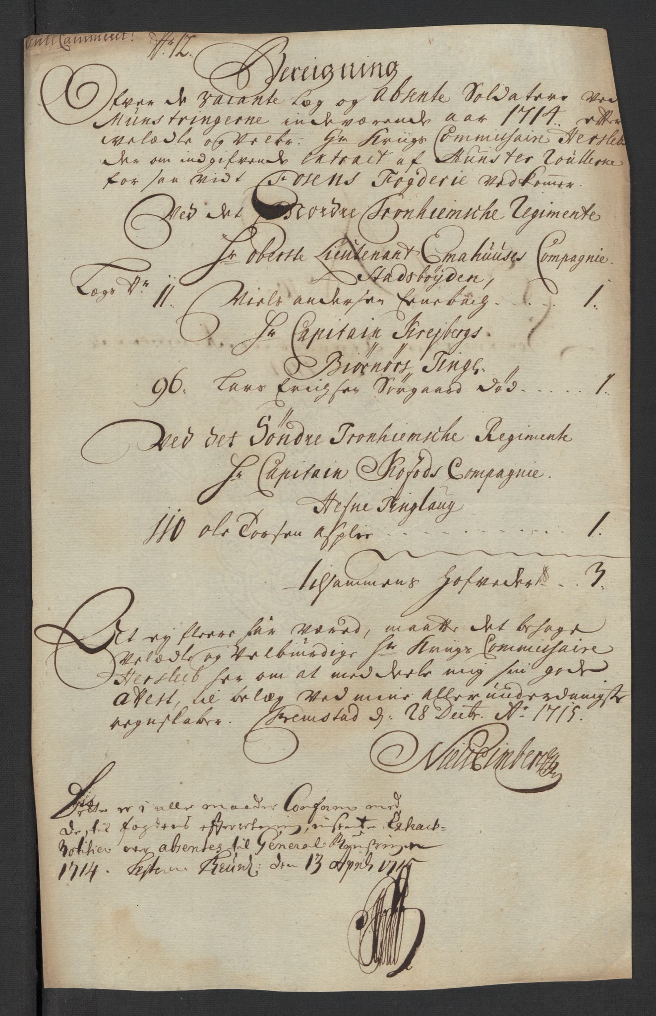 Rentekammeret inntil 1814, Reviderte regnskaper, Fogderegnskap, RA/EA-4092/R57/L3862: Fogderegnskap Fosen, 1714, s. 113