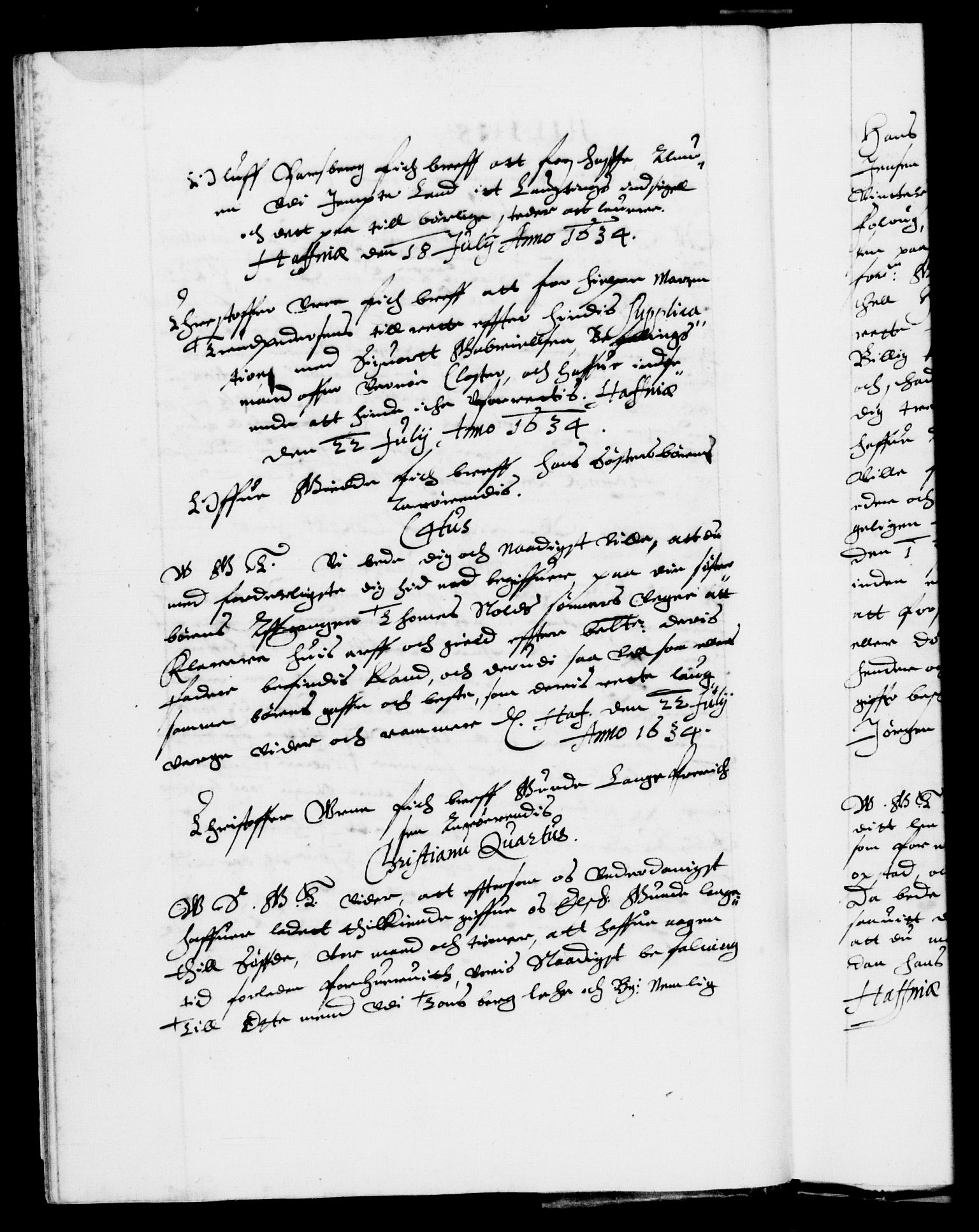 Danske Kanselli 1572-1799, AV/RA-EA-3023/F/Fc/Fca/Fcab/L0006: Norske tegnelser (mikrofilm), 1634-1639, s. 26b