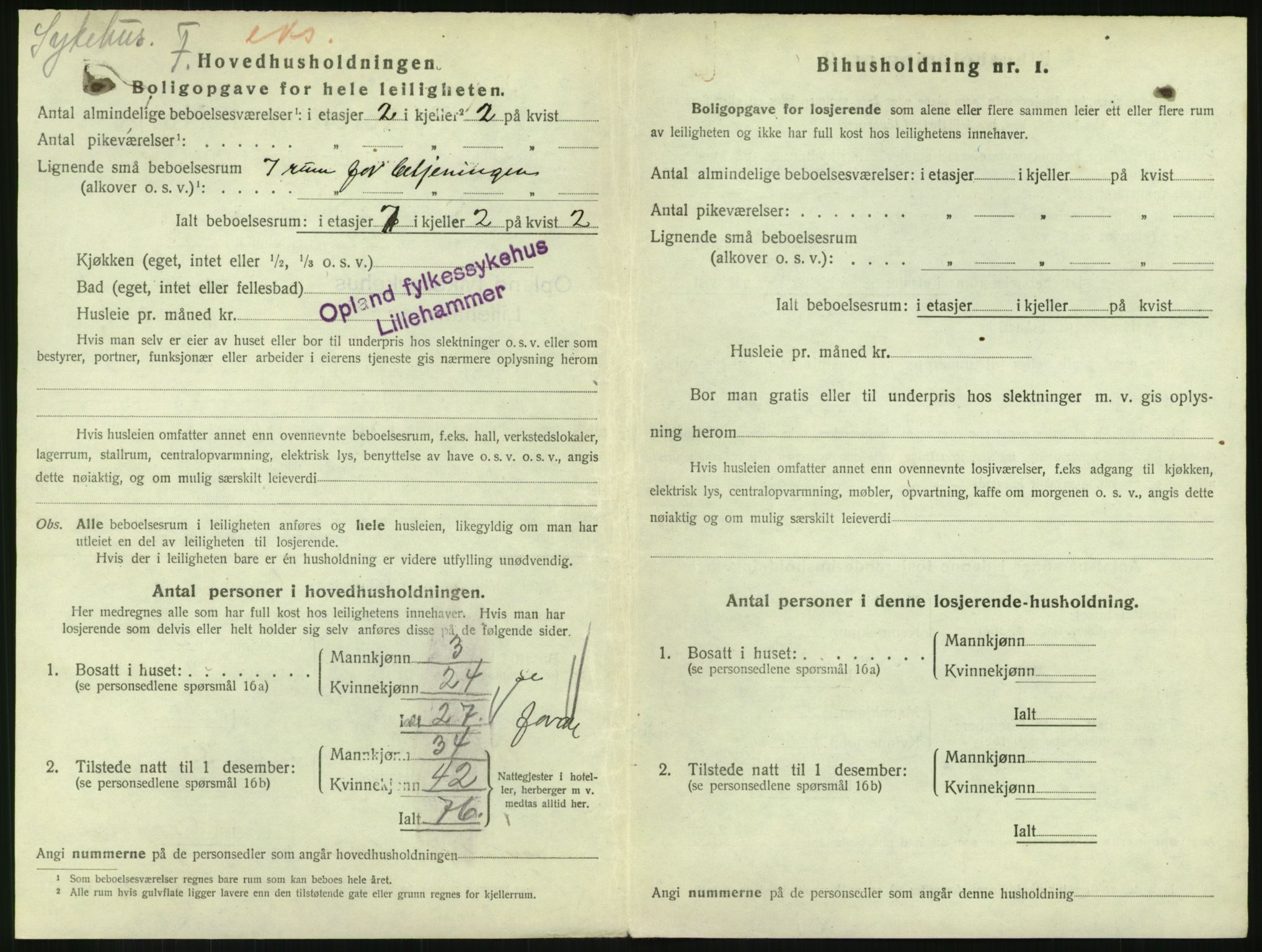 SAH, Folketelling 1920 for 0501 Lillehammer kjøpstad, 1920, s. 1489